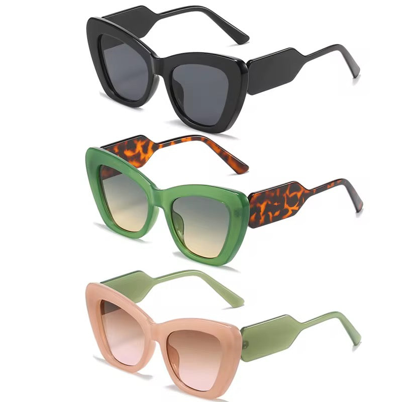 Trendy Sunglasses, Womens Cute Fashion Square Cat Eye Sun Glasses-2