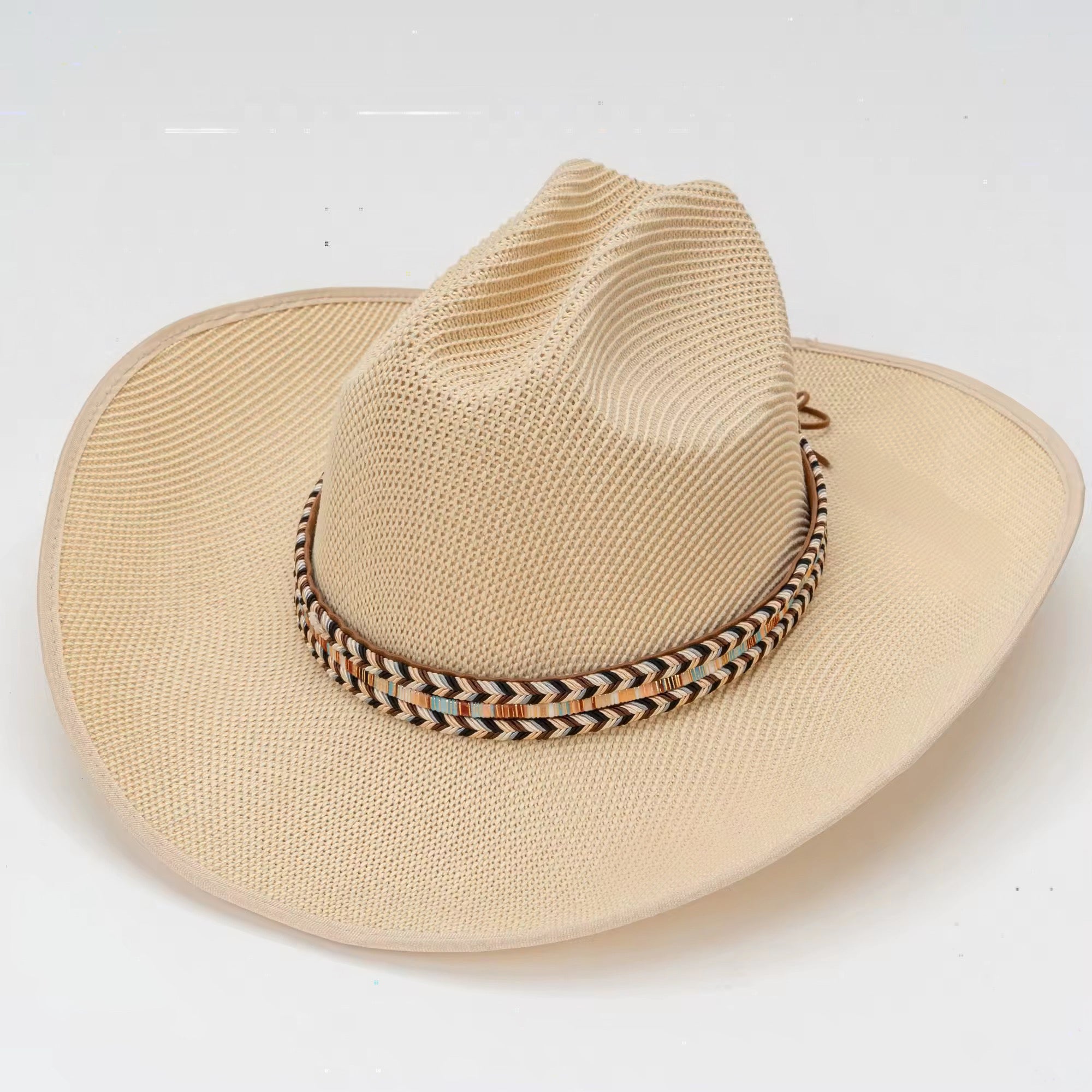 Rodoe Wave Woven Straw Cowboy Hat-0