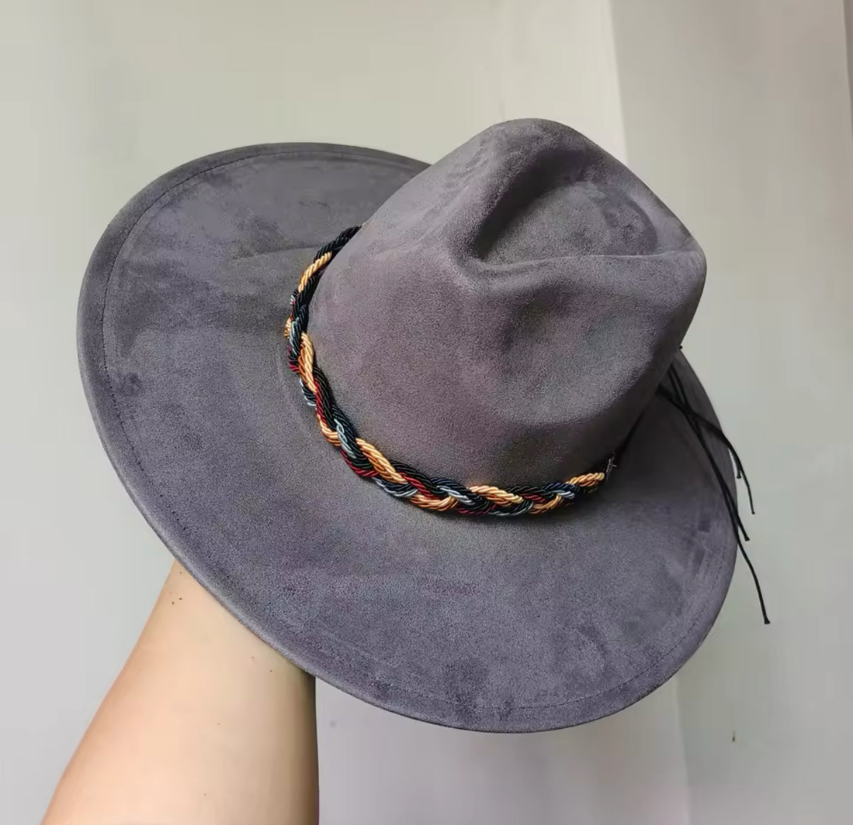 Twistme Suede wide brim Fedora-0