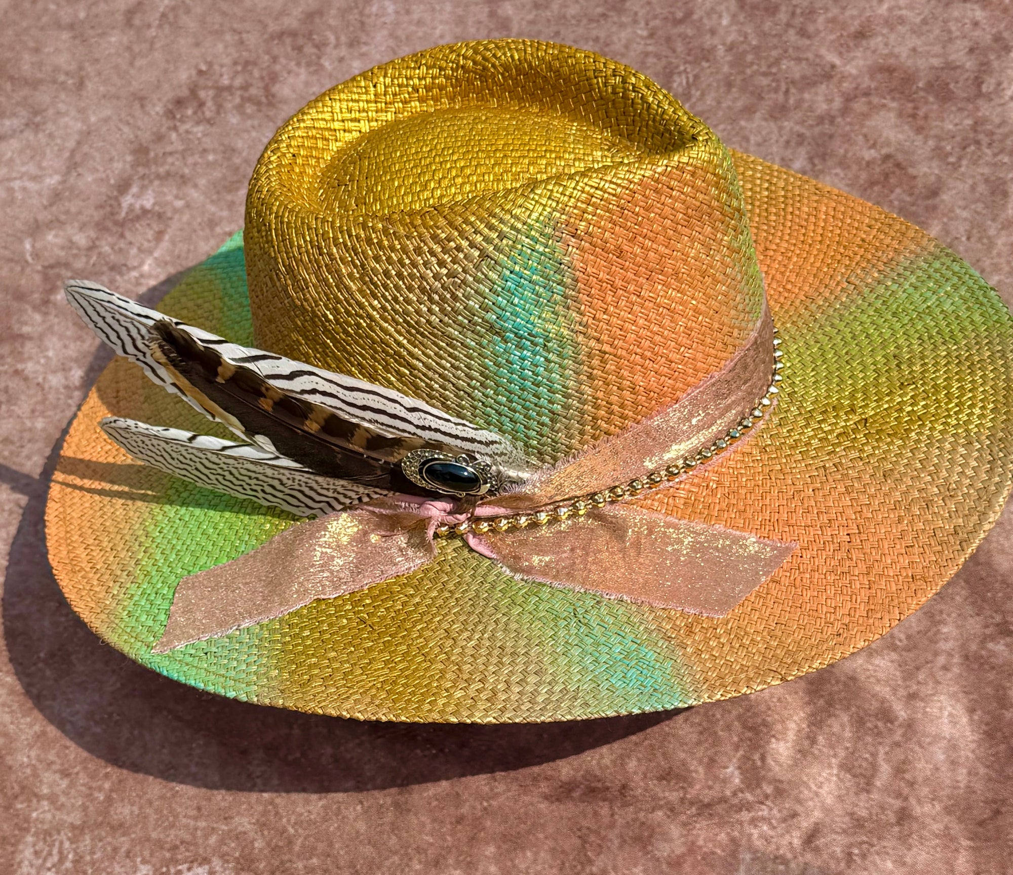 Custom painted Straw Hat-4
