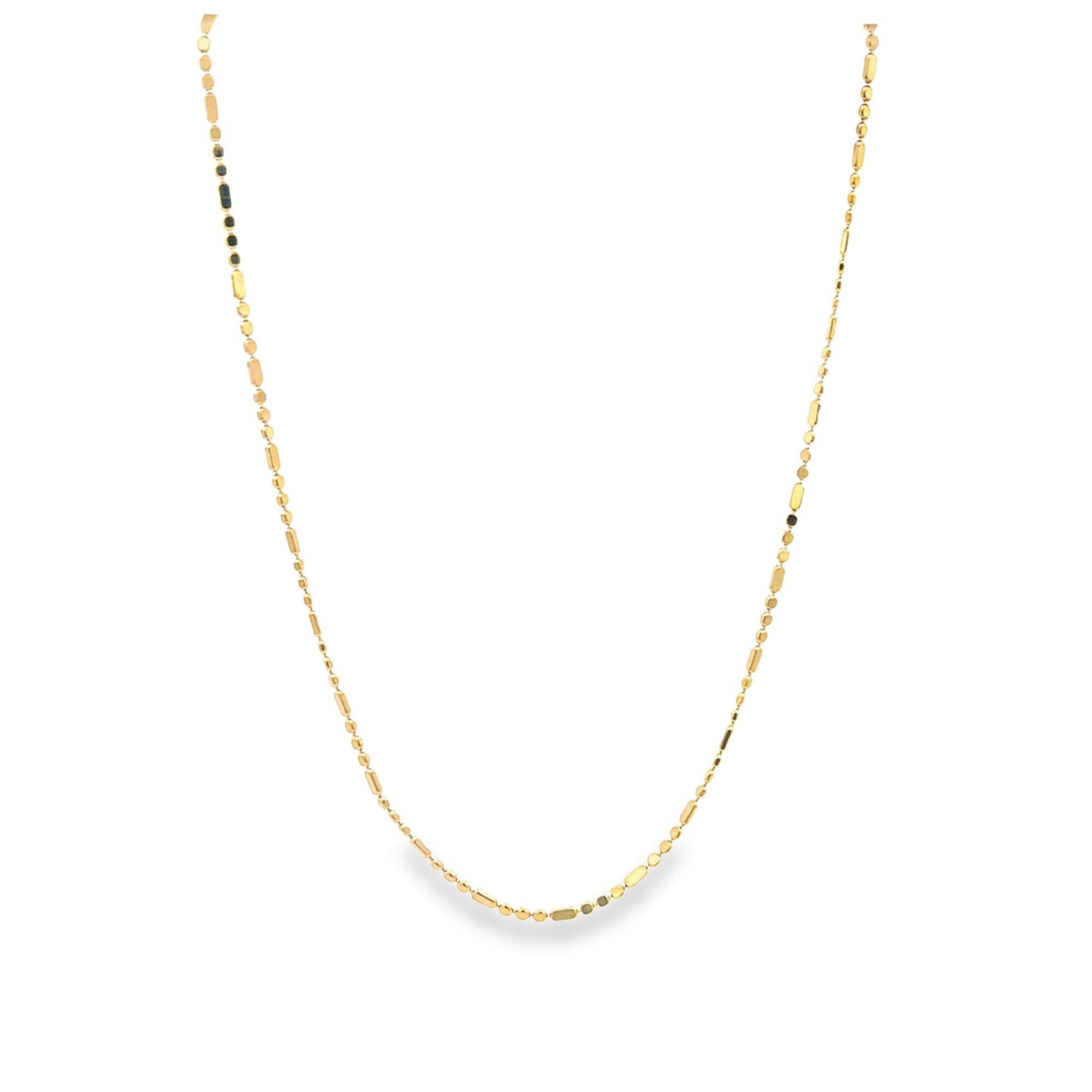 1mm Flat Beaded Bar Bracelet   (I376A)-1