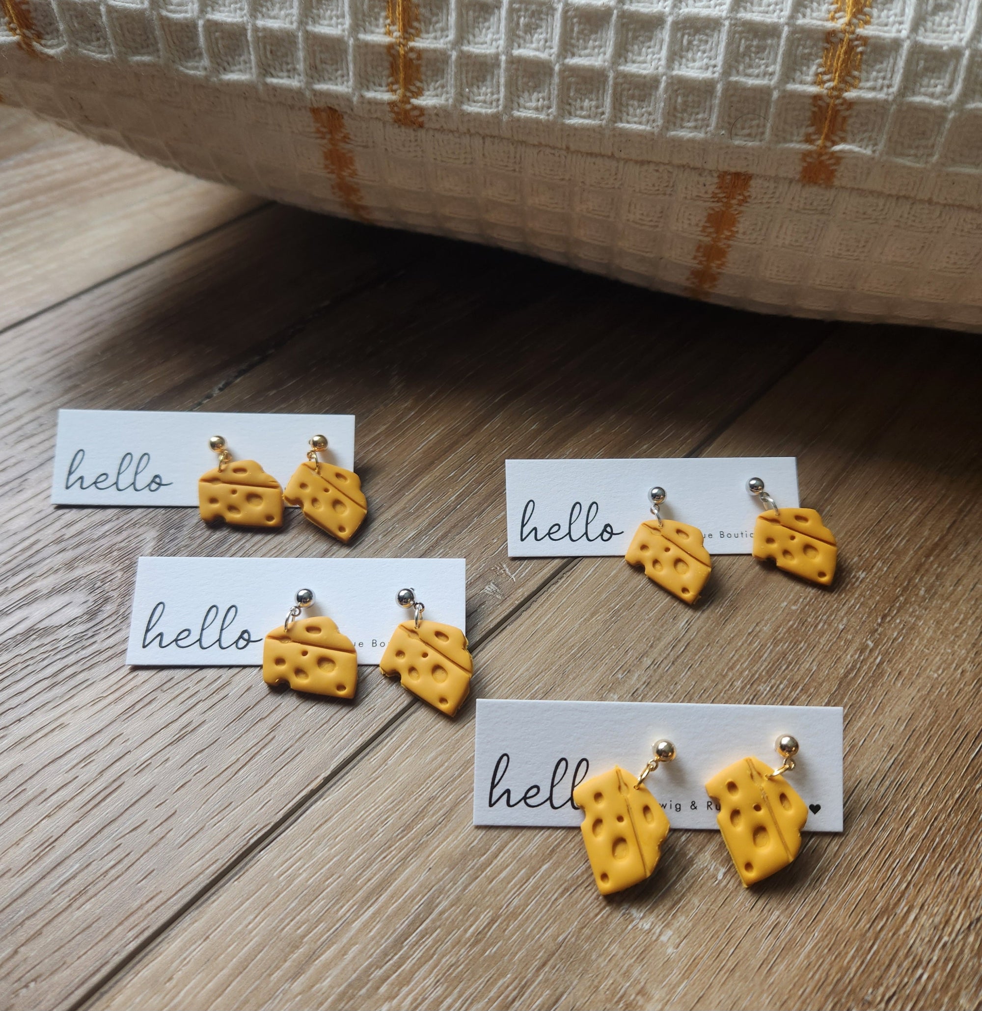 Wisconsin cheese earrings