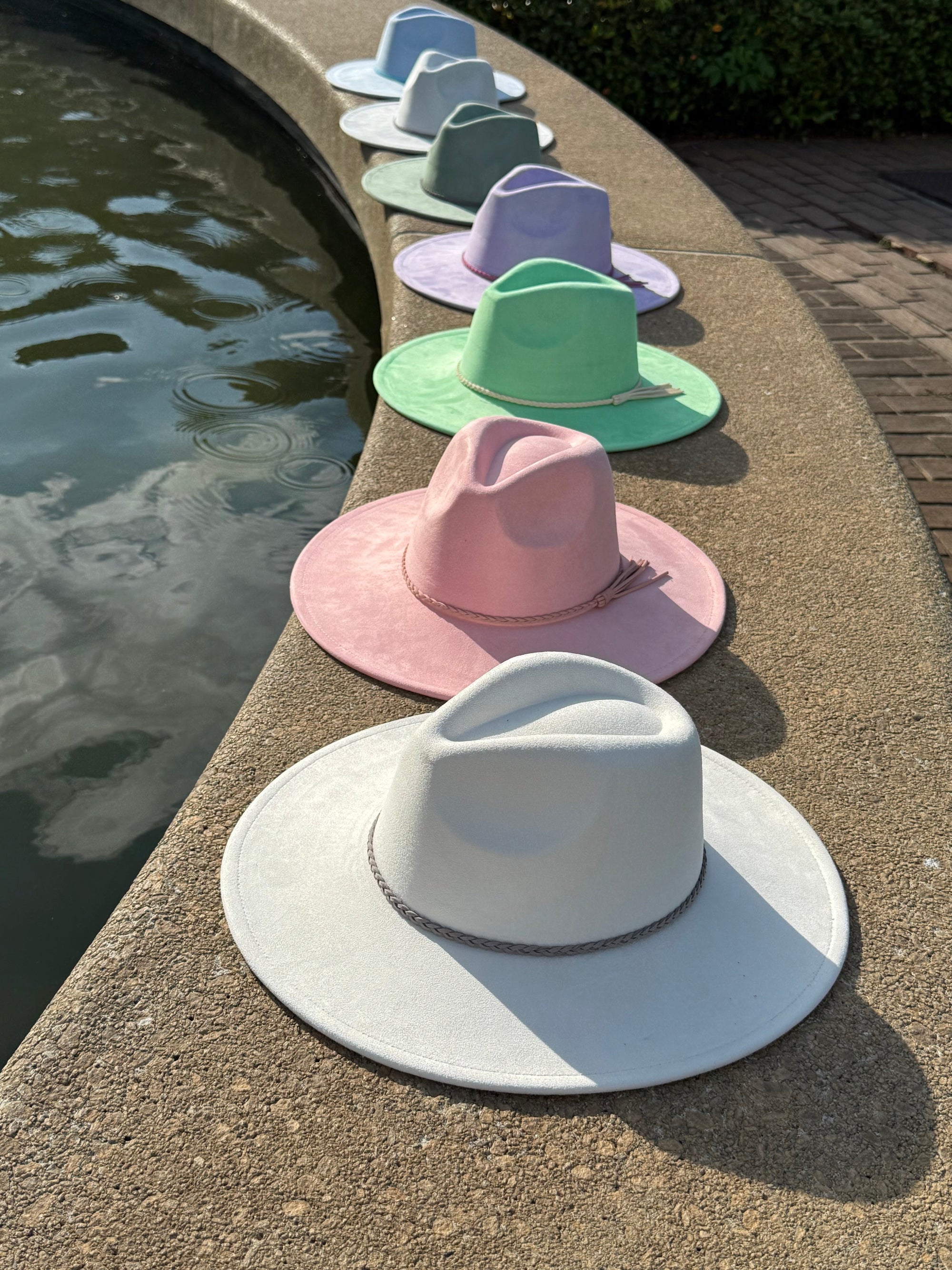 Luxury Fedora Hat - Blue Ice with Decorative Flower and Bow, Lightweight Design-2