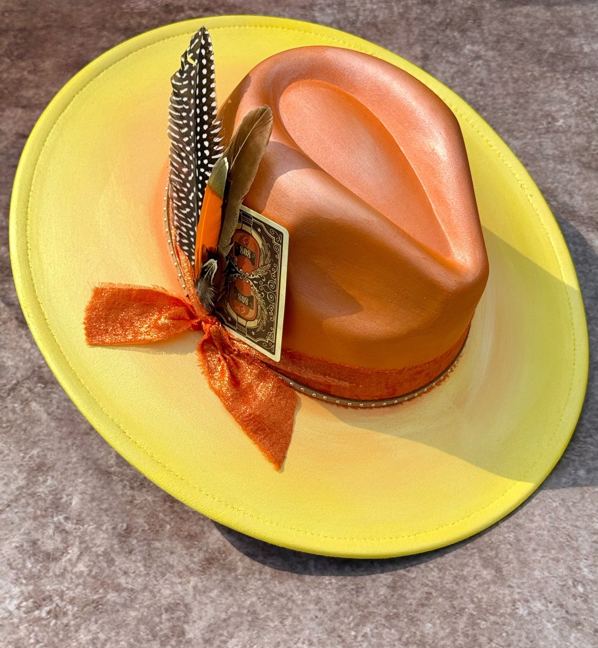 Custom handcrafted SunKiss Fedora Hat-3