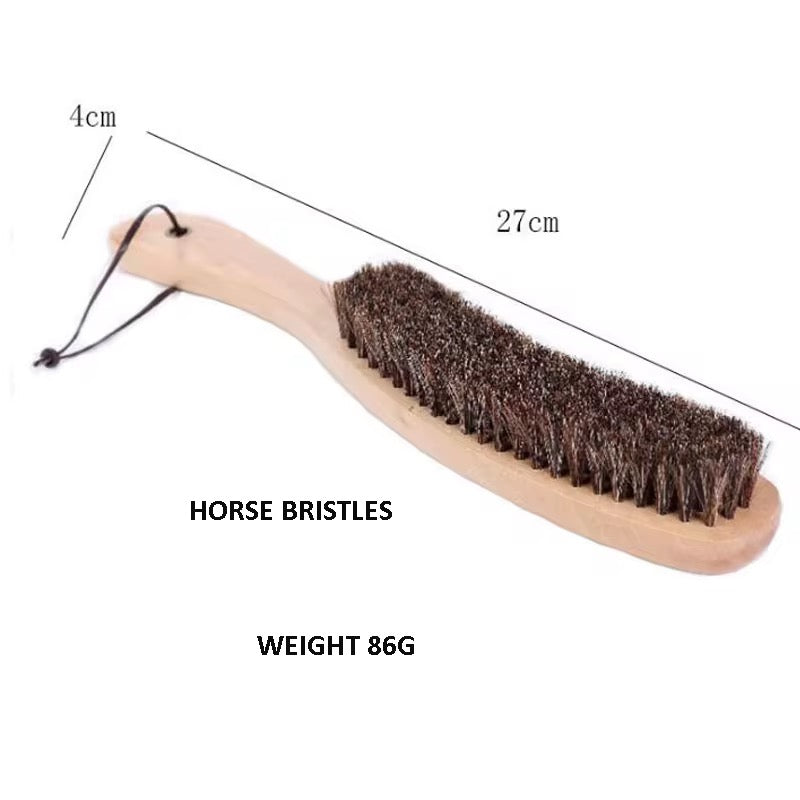 Hat Brush - Horsehair Felt Hat Brush Clean Western Cowboy Hat, Fedora Hat & Baseball Cap, Bristle Garment Brush Remove Cat Hair Dust for Suits, Suede, Cashmere, Clothes &-1