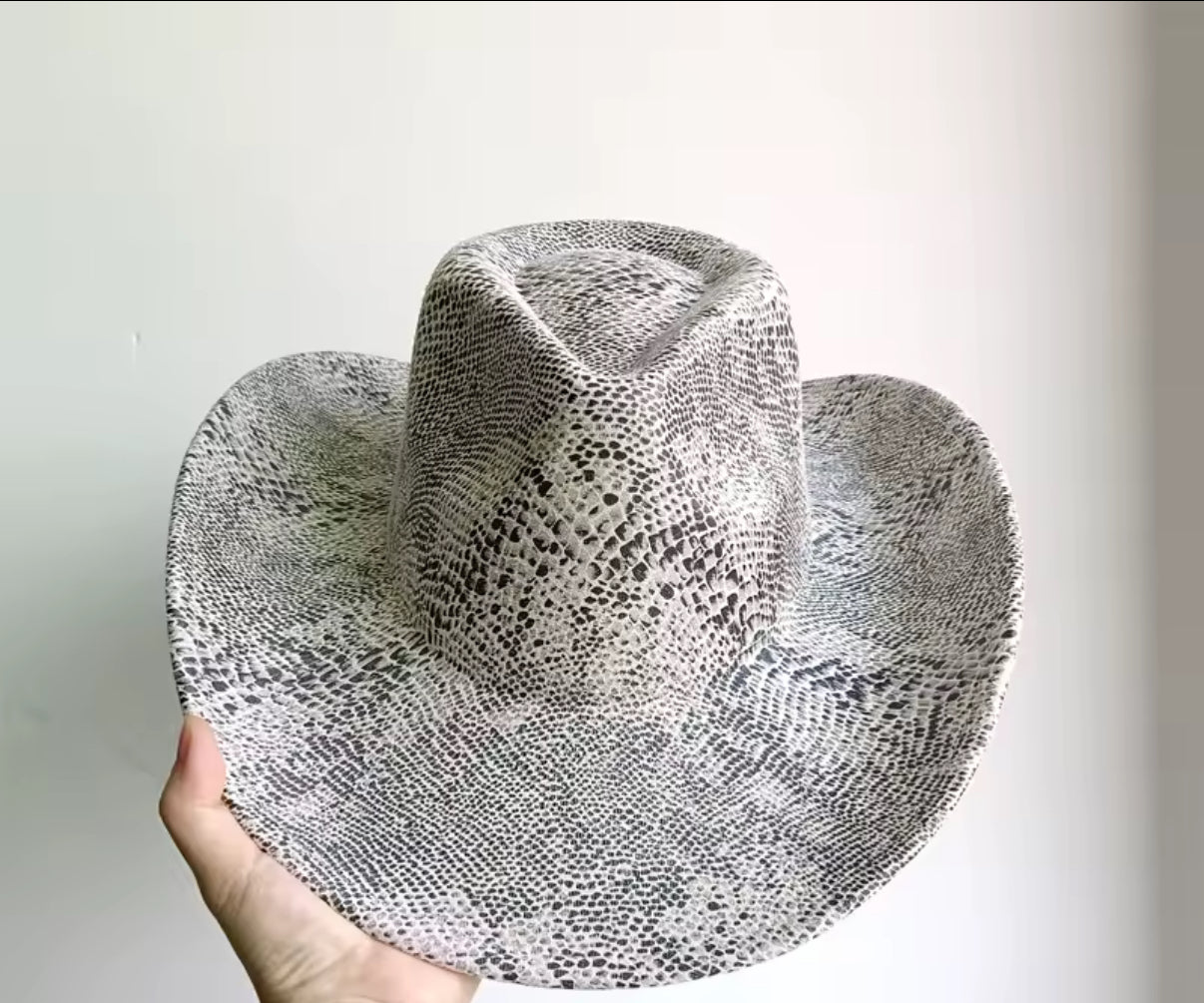 Snake Print Cowboy Hat-1