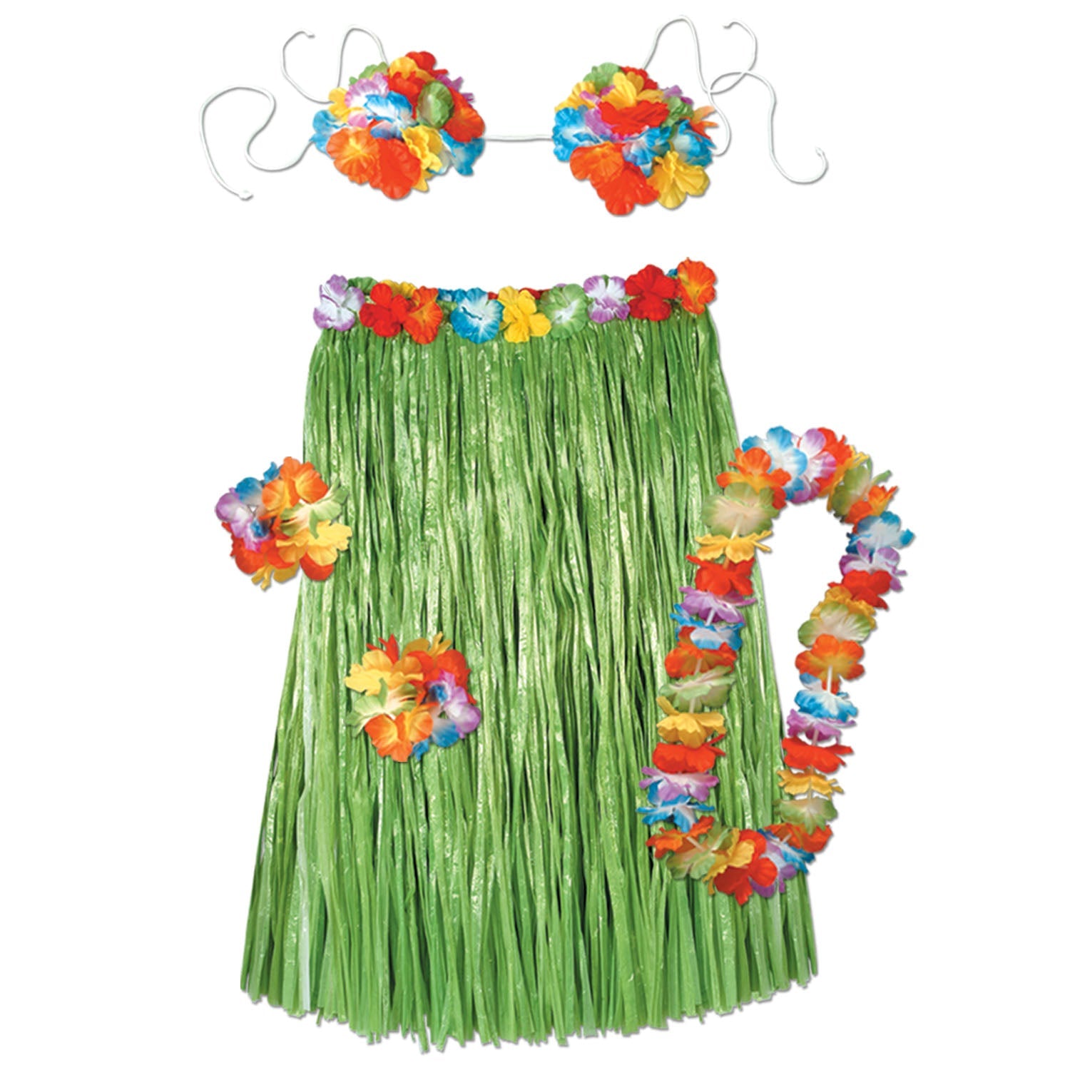 Kids Hawaiian Hula Costume Kit