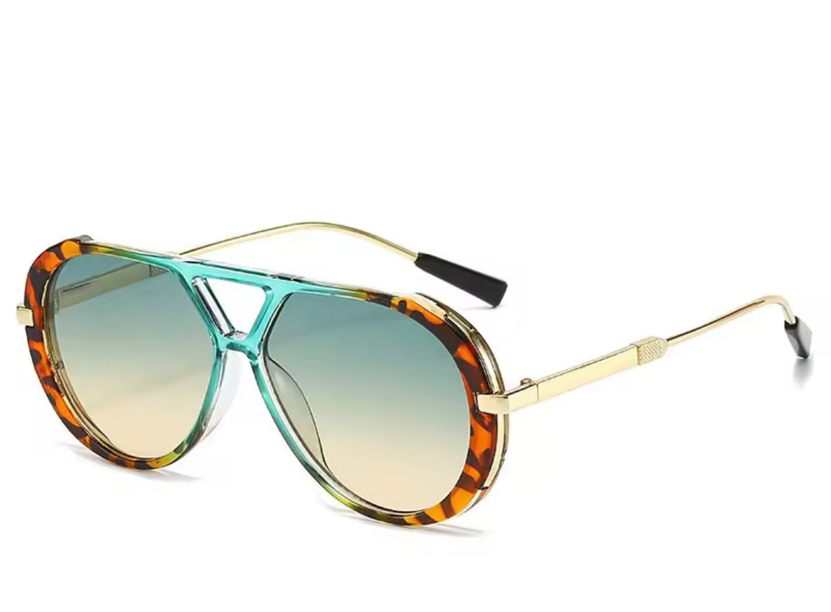 Leo Statement Sunglasses, Durable Resin & Metal Unisex Design - Lightweight-1