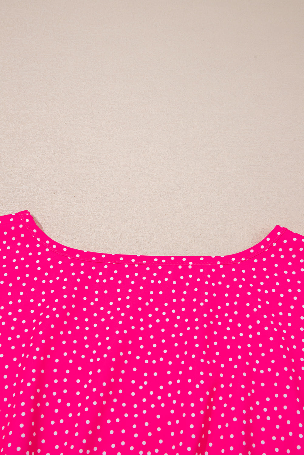 Rose Polka Dot Print Ruffle Smocked High Waist Plus Midi Dress