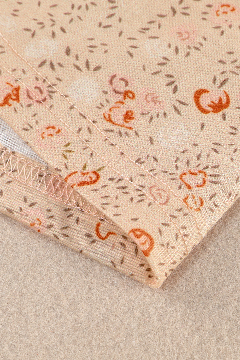 Apricot Plus Size Smocked Ditsy Floral Ruffle Blouse