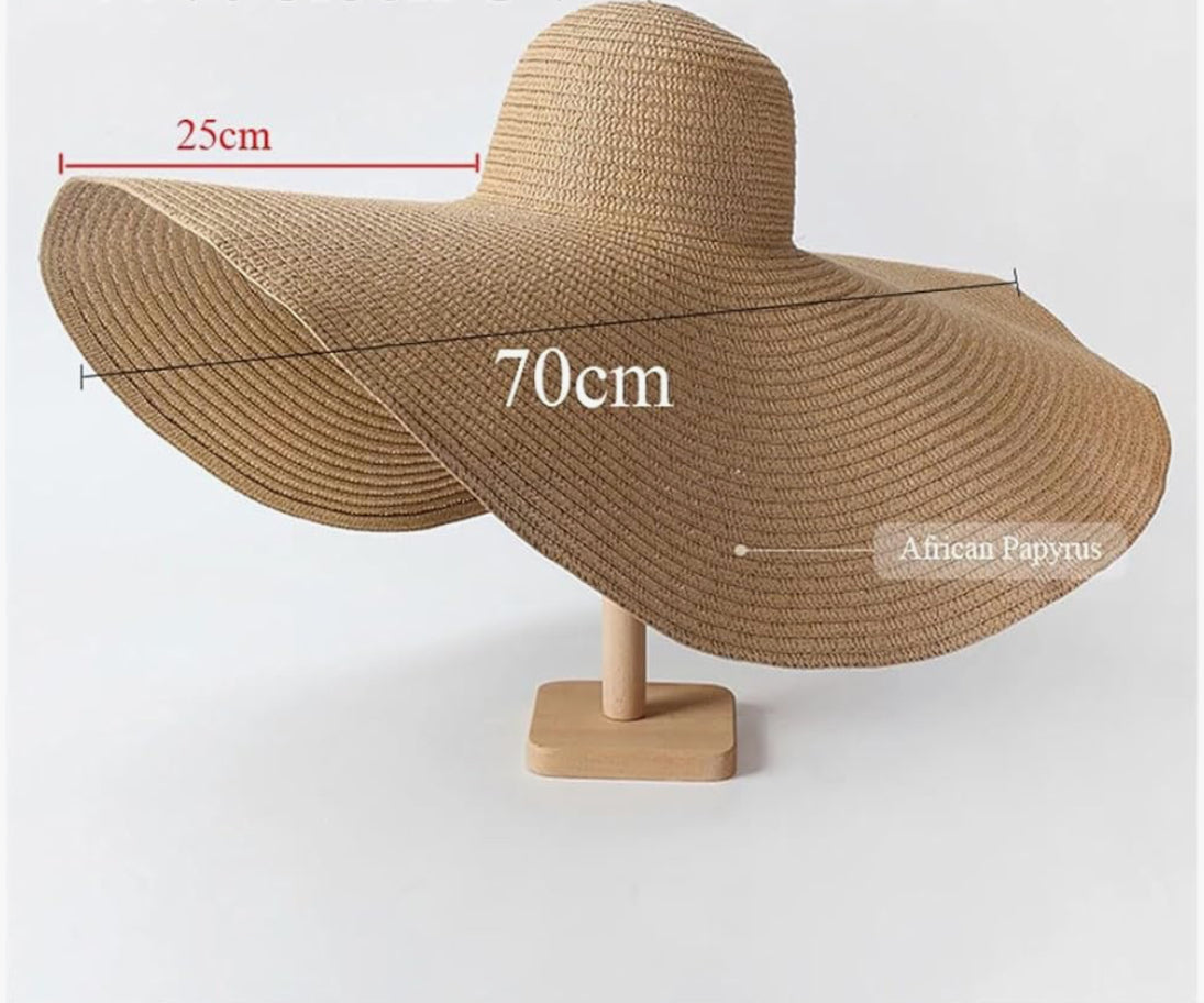 Jumbo floppy Beach hat- Khaki-4