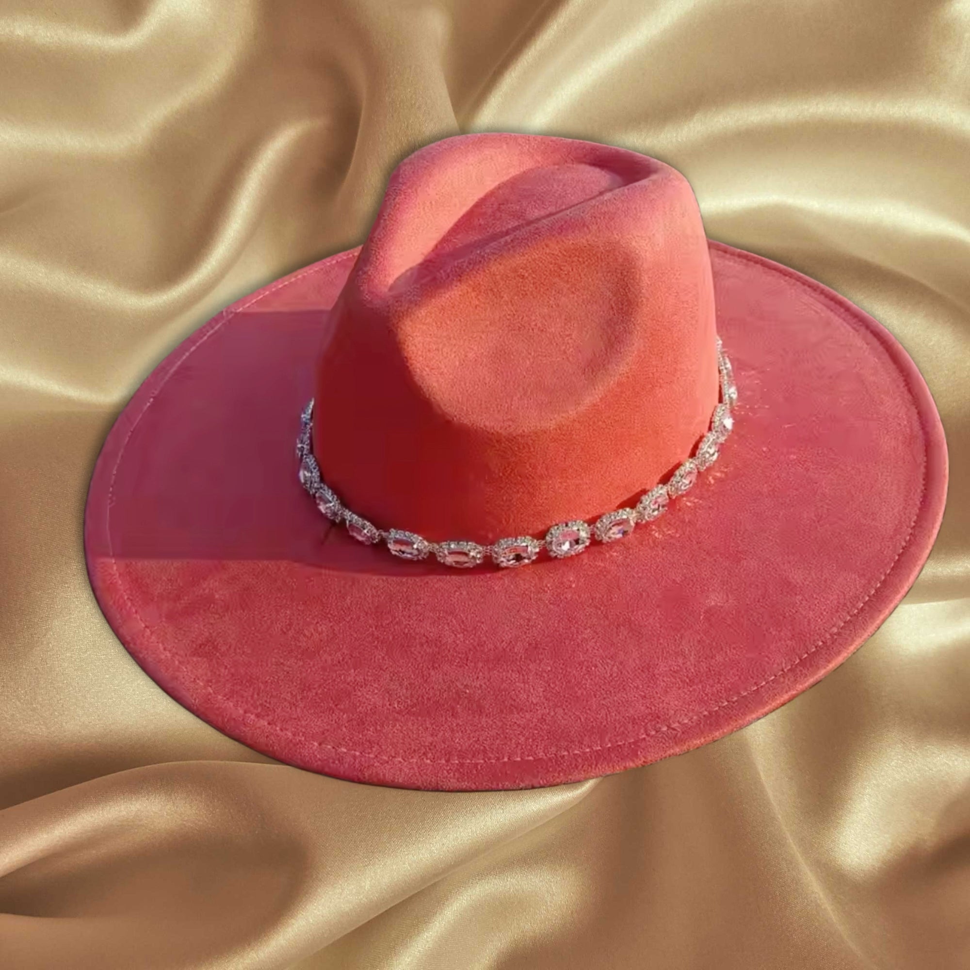 Raw diamond lux wide brim Fedora-Rust-0