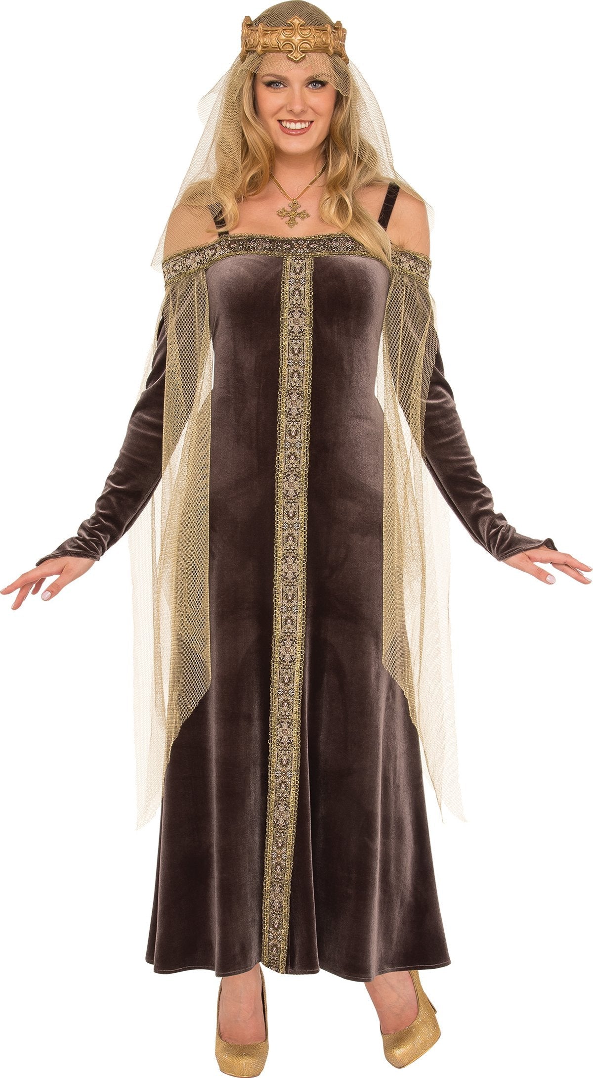 Womens Medieval Lady Grey Costume