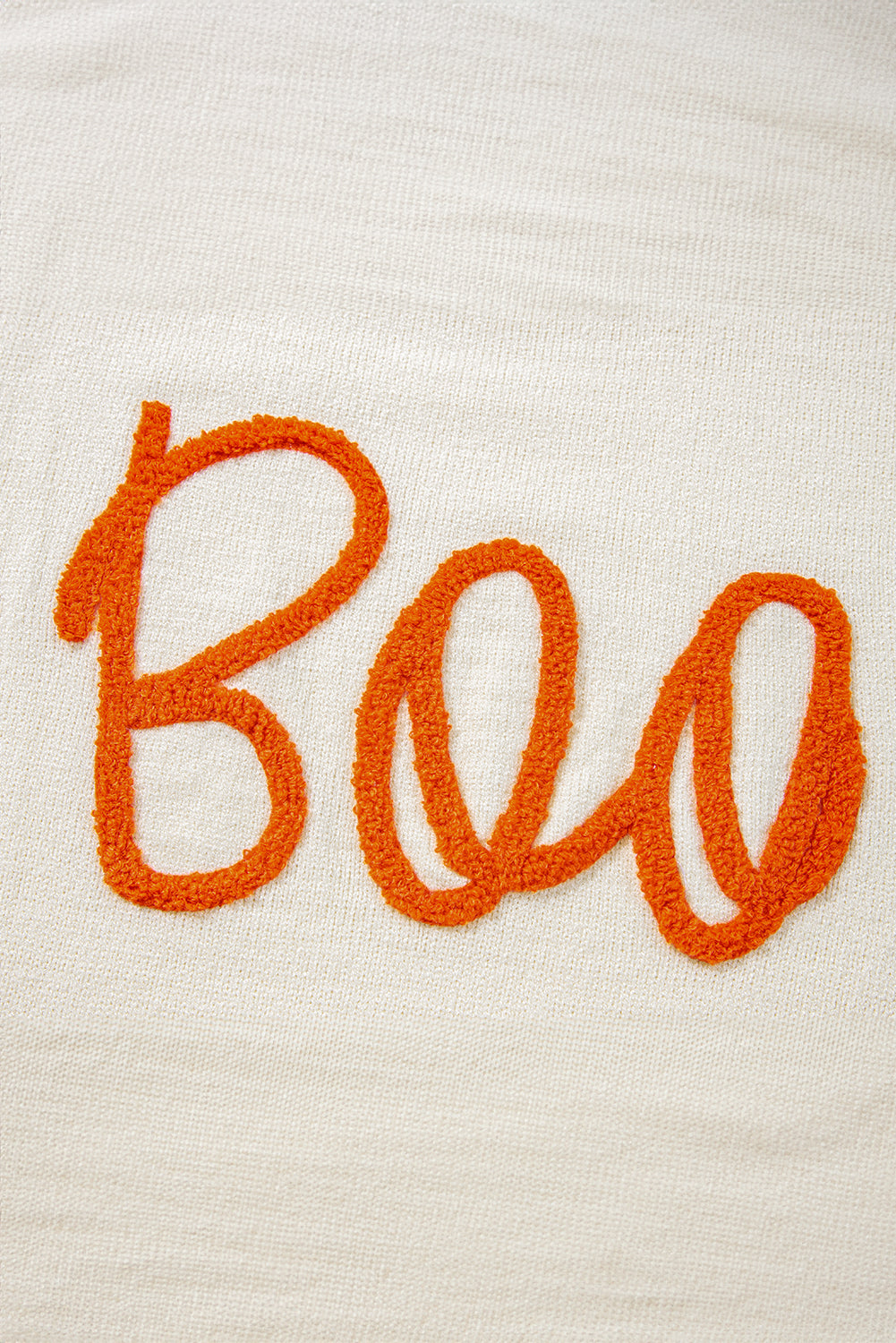 Apricot Halloween Boo Drop Shoulder Knit Sweater