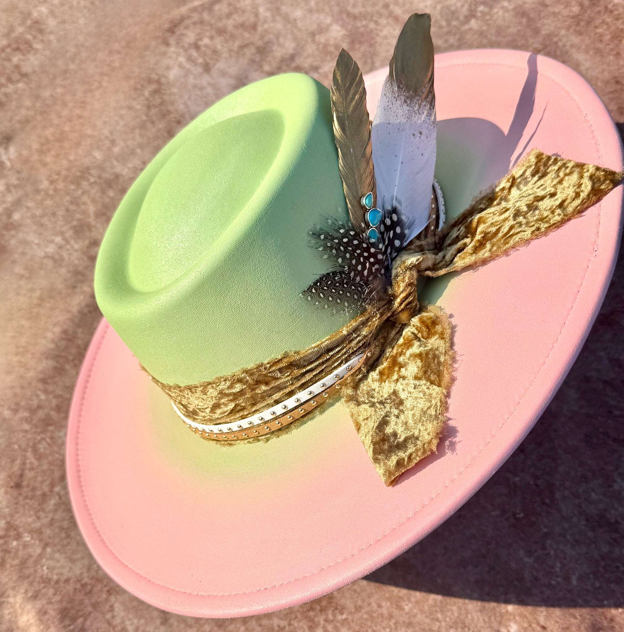 Custom handcrafted Pinkpie Fedora Hat-4