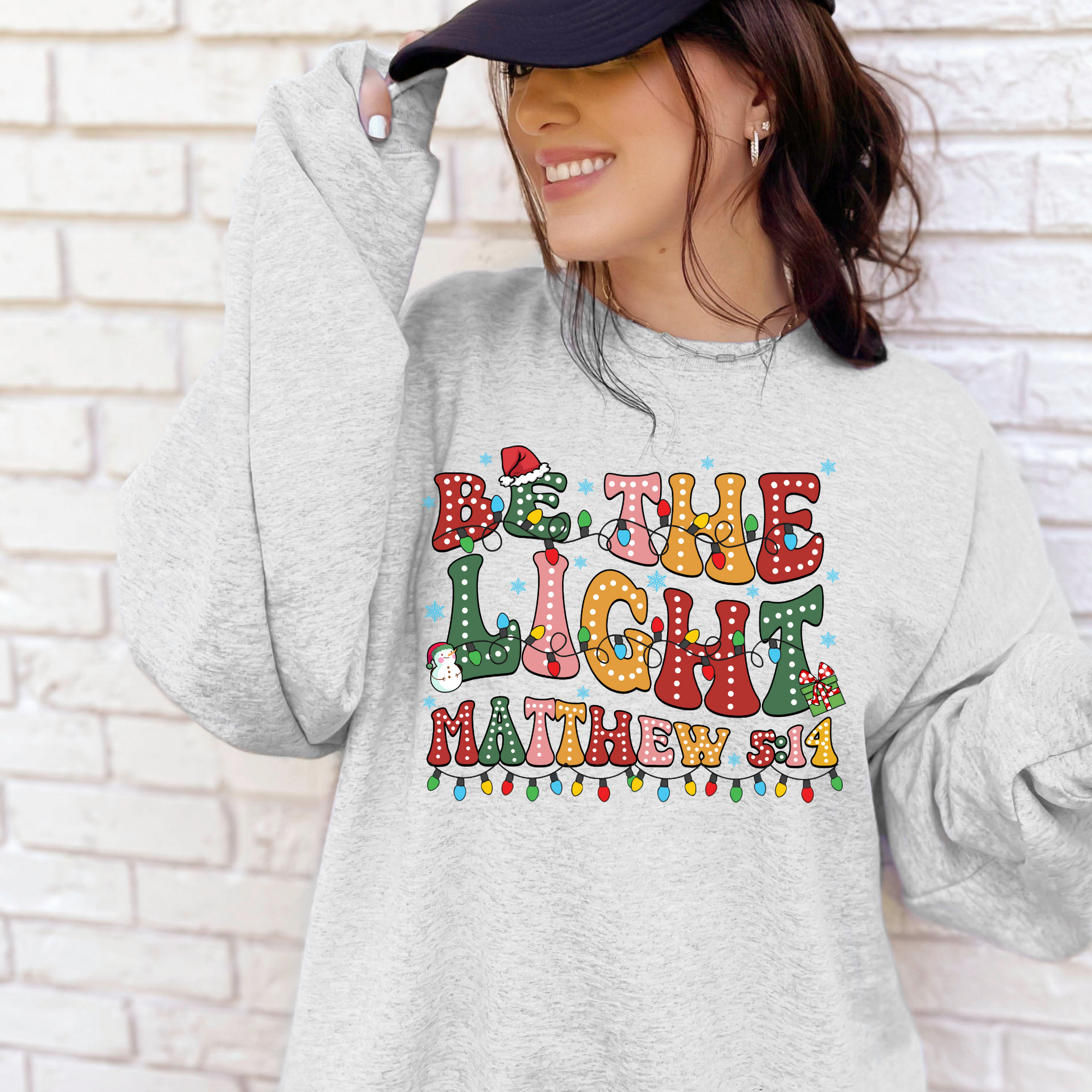 Christian Sweatshirt- Eco Brand- Christmas- Holiday- Be the light-0