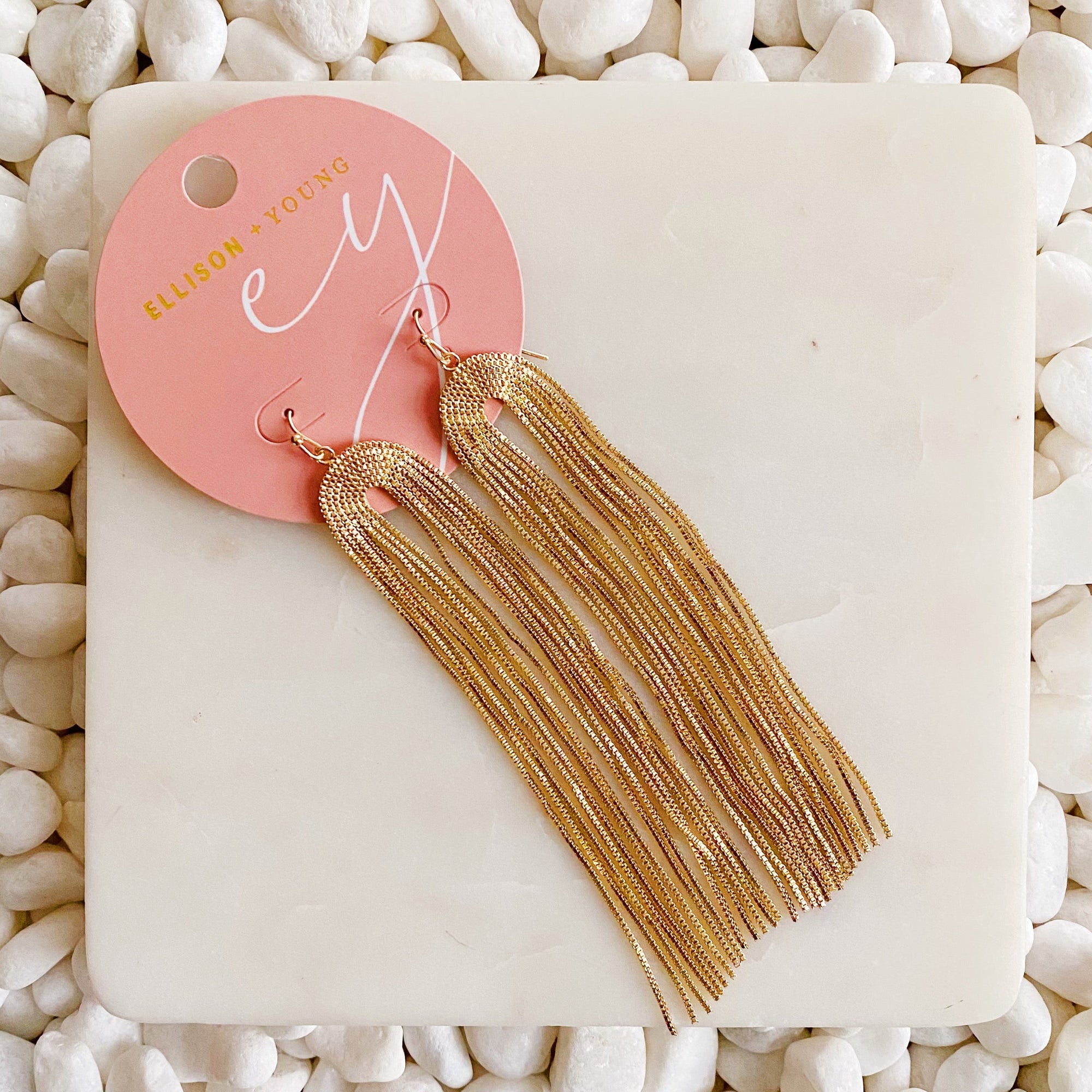 Strands Of Chain Drop Earrings-0