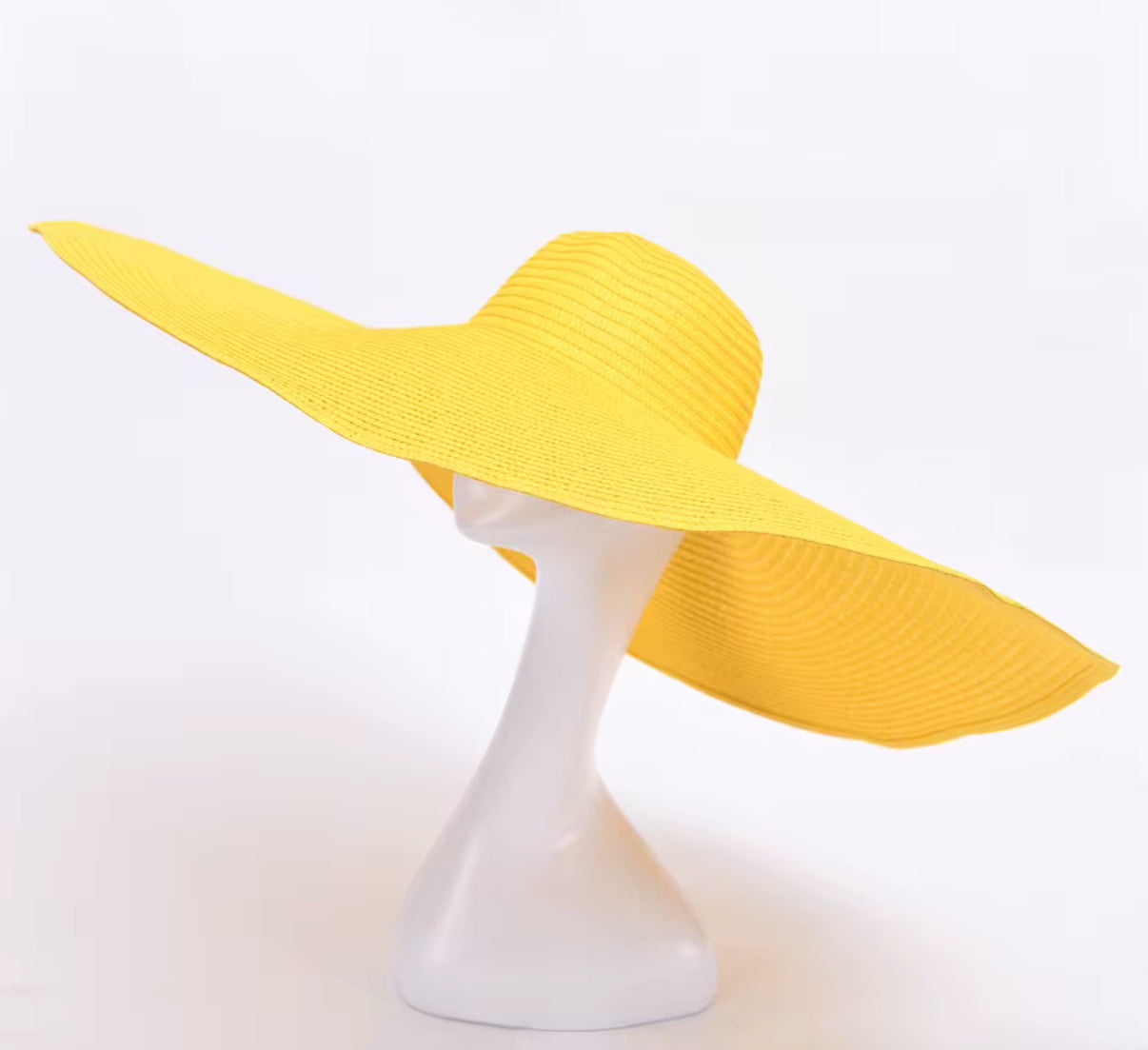 Jumbo floppy Beach hat- yellow-0