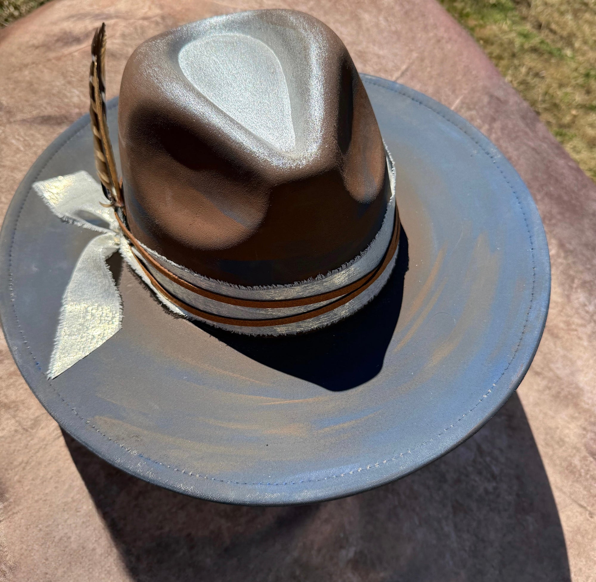 Custom handcrafted Helix Fedora Hat-1