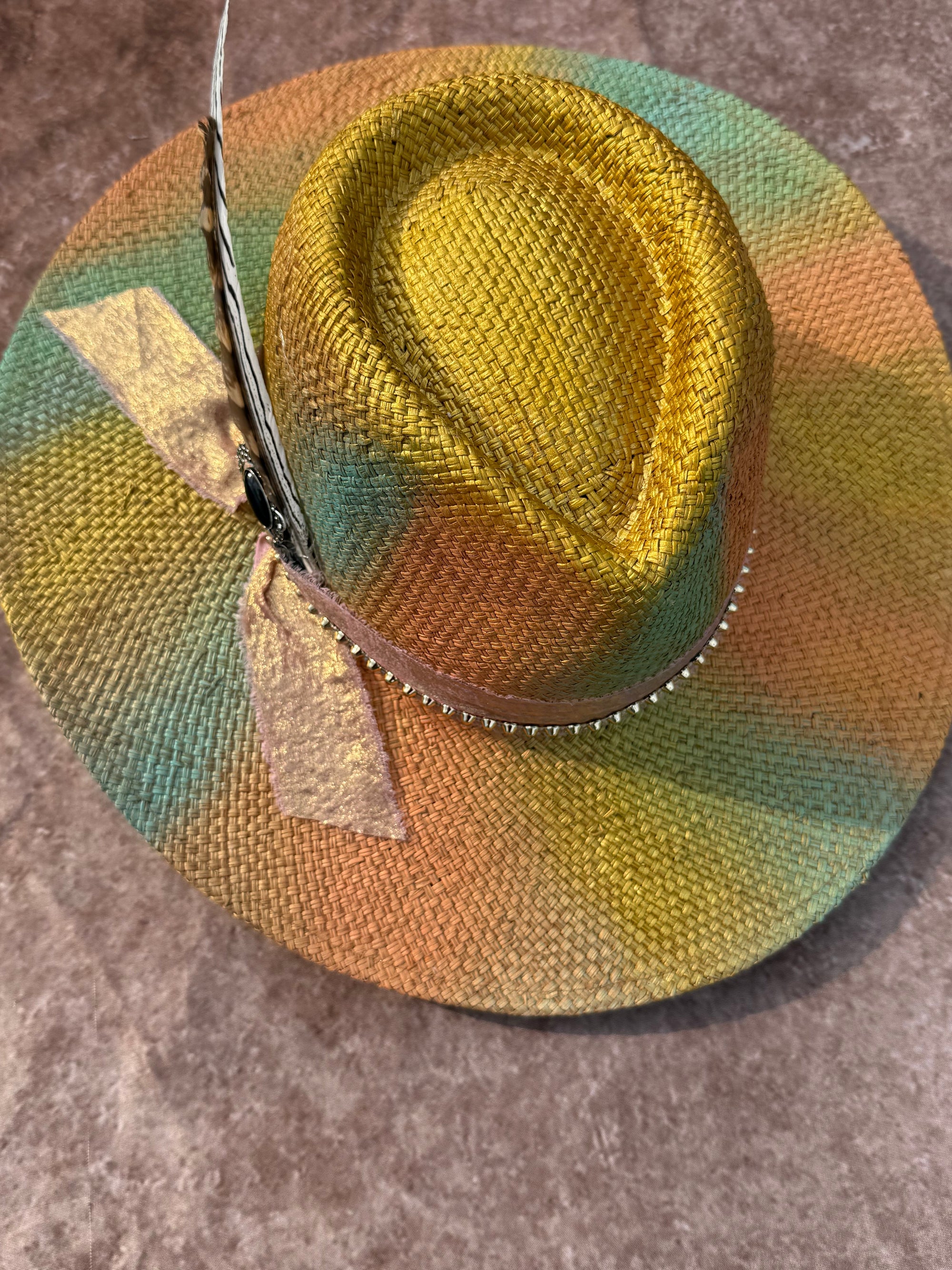 Custom painted Straw Hat-1