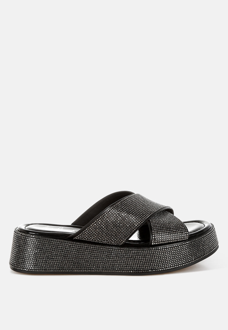 Adena Rhinestone Embellished Flatforms-5