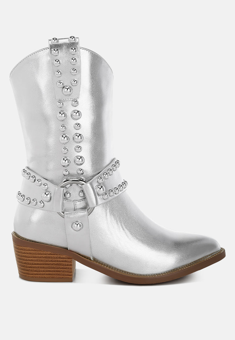 Altair Studded Harness Detail Boots-0