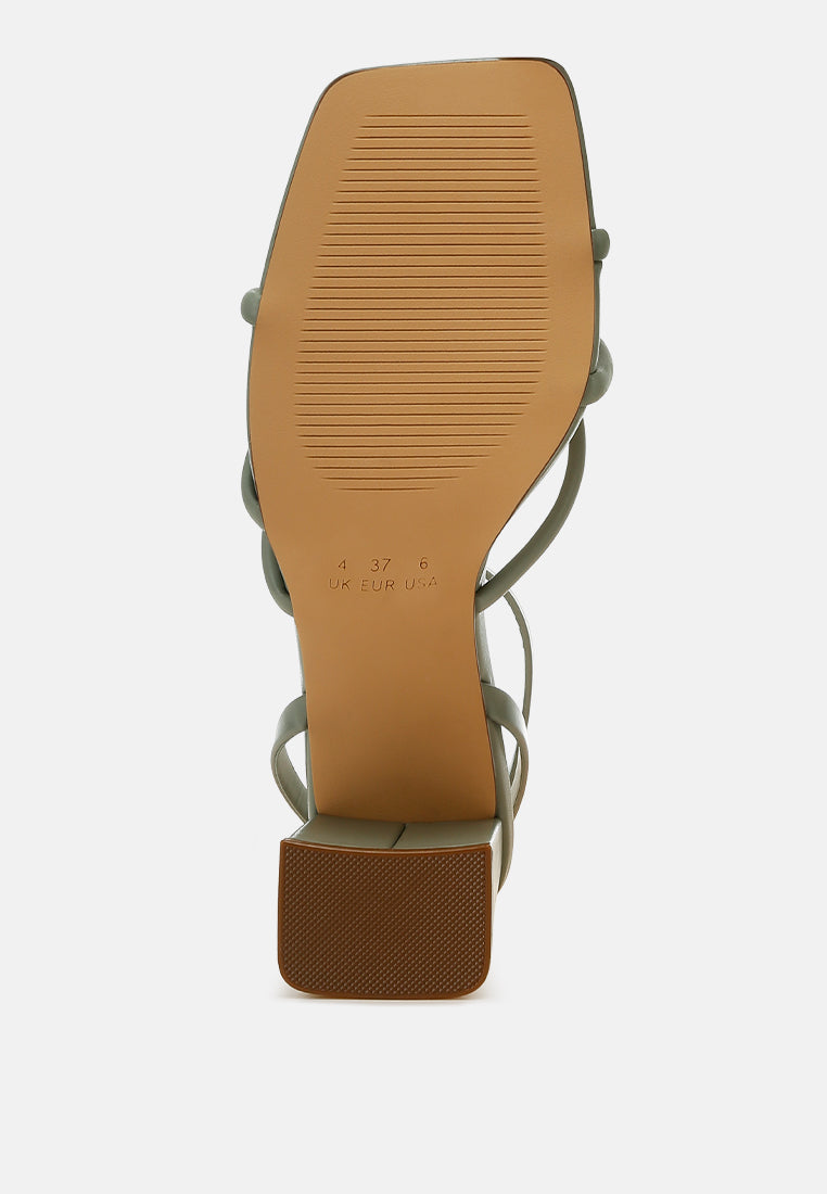 Alyona Low Block Heel Strappy Sandals-4