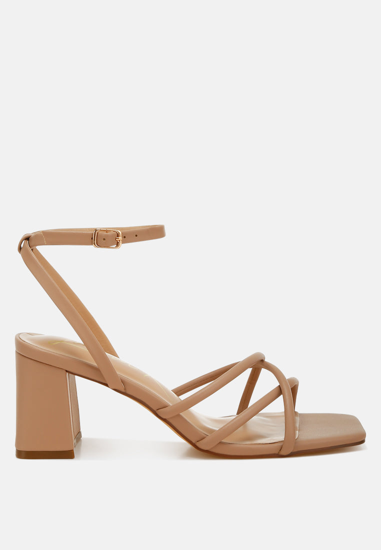 Alyona Low Block Heel Strappy Sandals-5