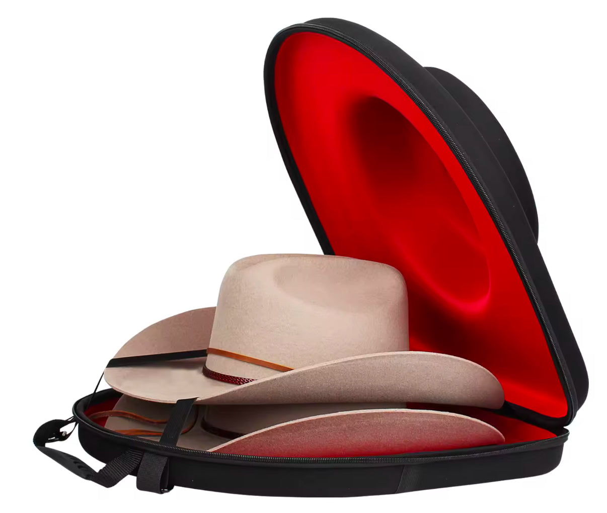Hat Box for Travel-Crush Proof Hat Travel Case for Cowboy Hats Holder Storage Box Organizer Cap Carrier with Adjustable Carry Strap-1