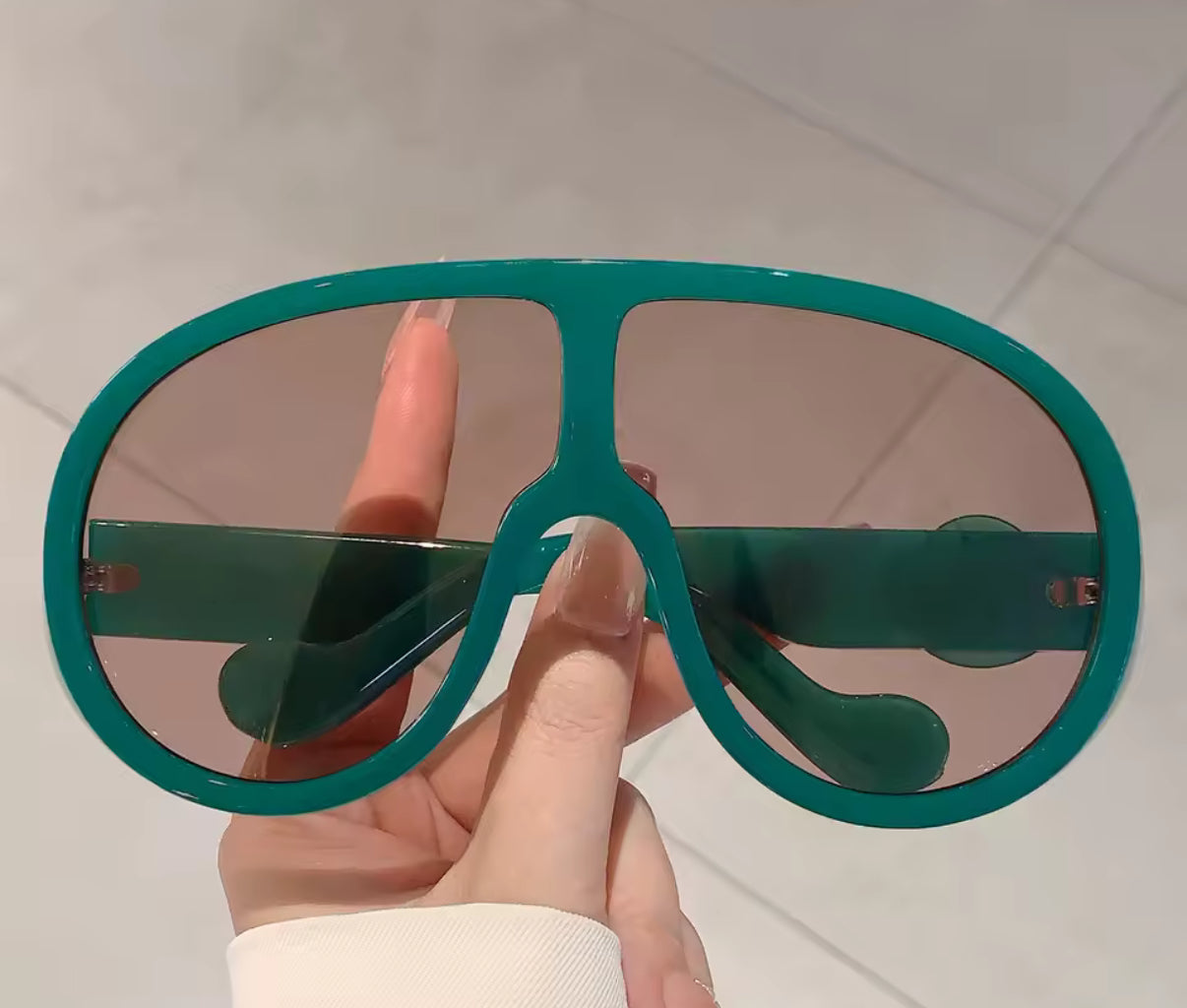 Tea Statement Sunglasses, Durable Resin & Metal Unisex Design - Lightweight-0