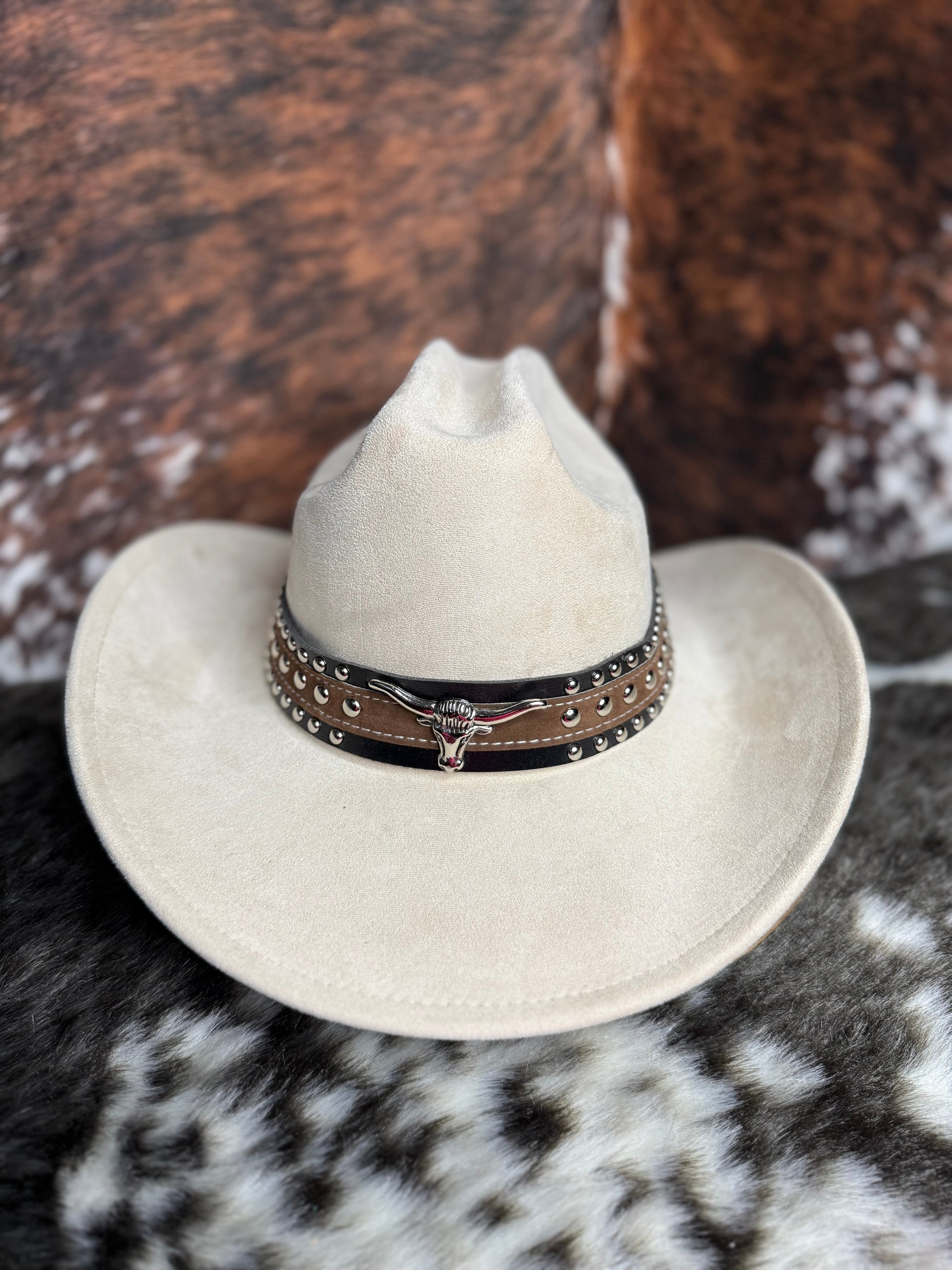 Premium Suede Cowboy Hat - Adjustable Straps Inside, Unisex Design, Size 56-58cm, Western Style, Fashionable & Functional, Shipped in a Box-0