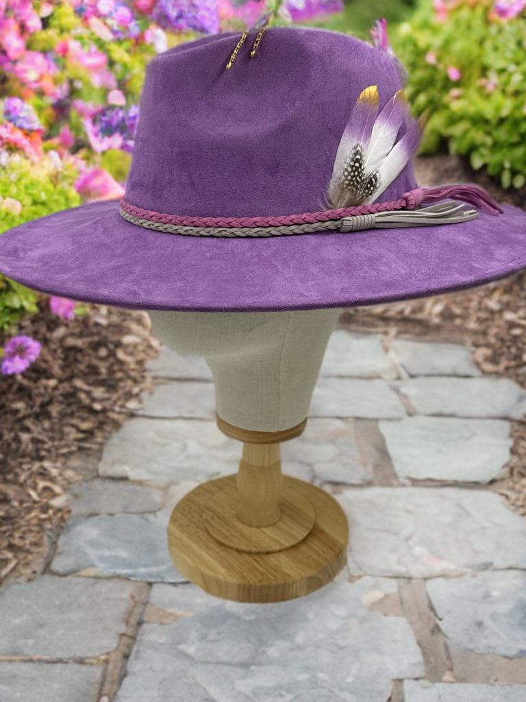 Luxury Fedora Hat -purpleburst-0