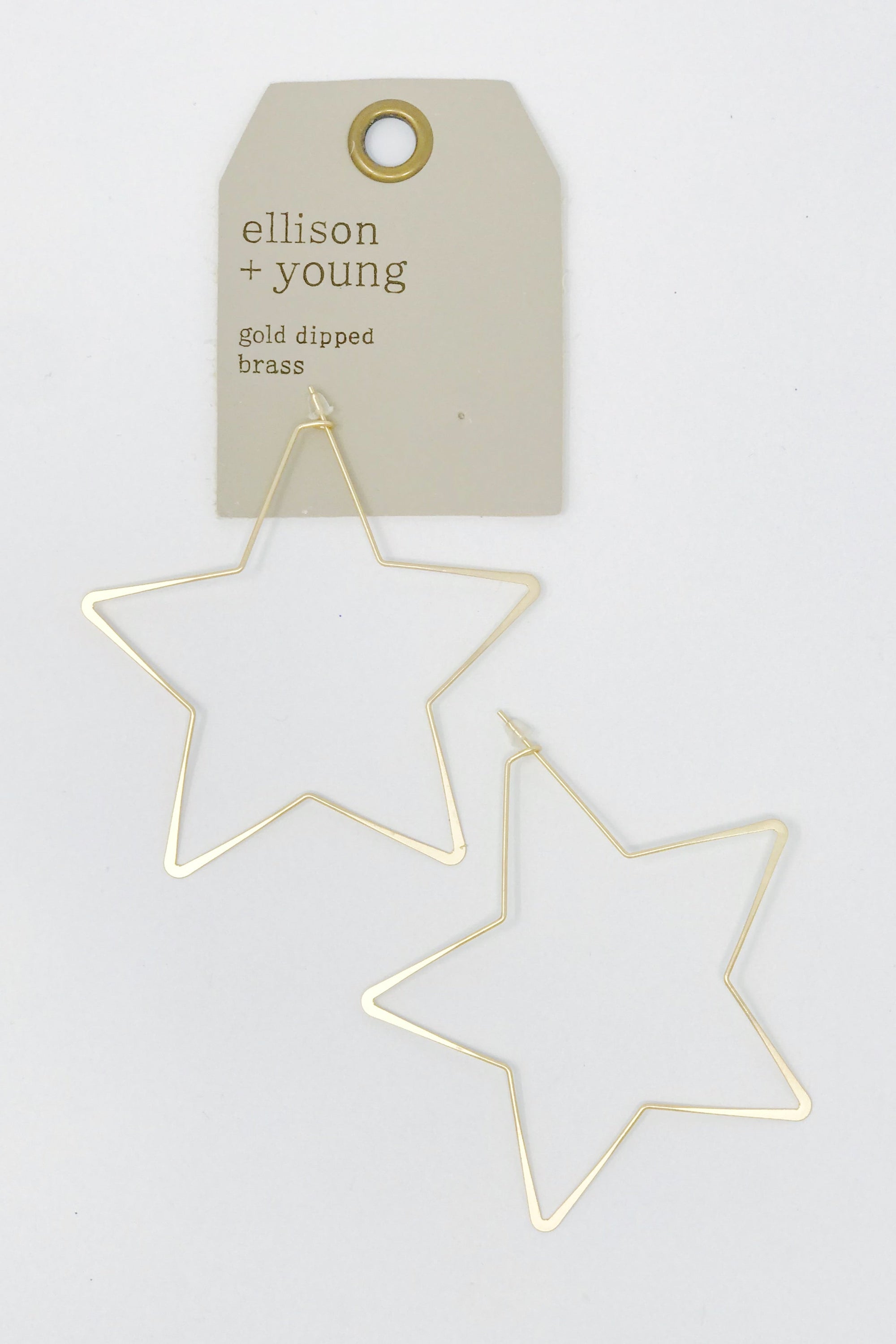 Twinkling Star Hoop Earrings-2
