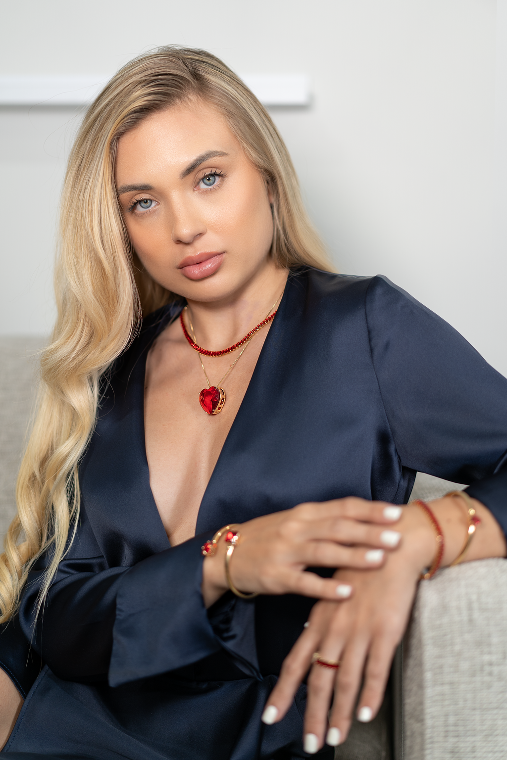 6mm CZ Baguette Necklace (F93/I129)-1