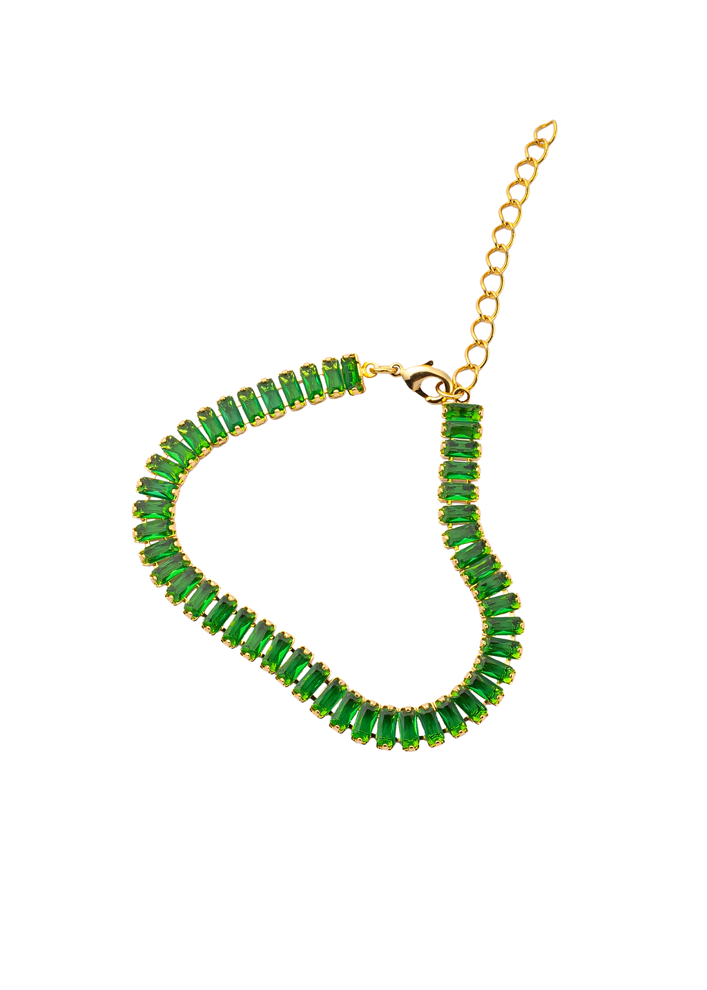 6mm CZ Baguette Necklace (F93/I129)-7