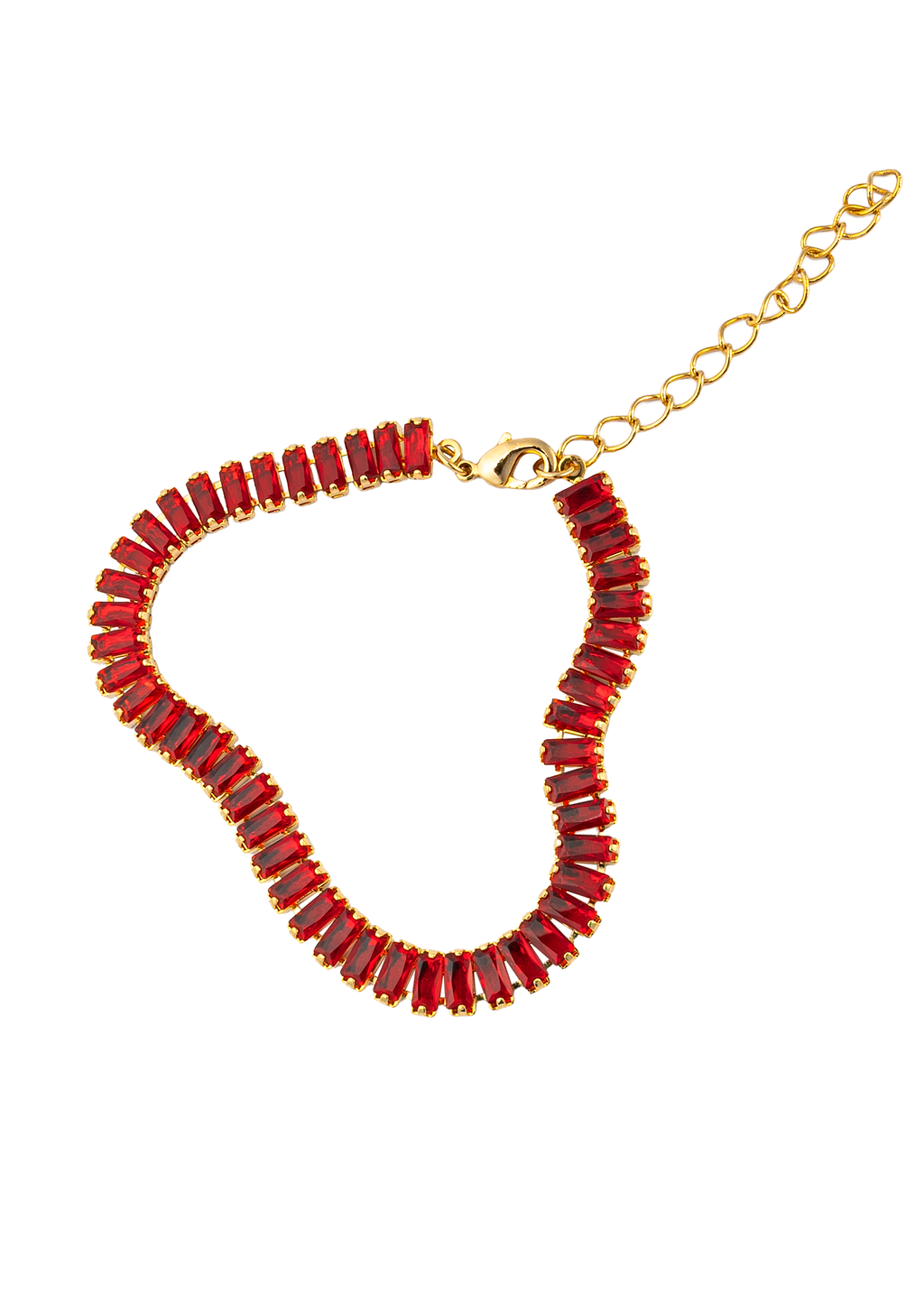 6mm CZ Baguette Necklace (F93/I129)-6