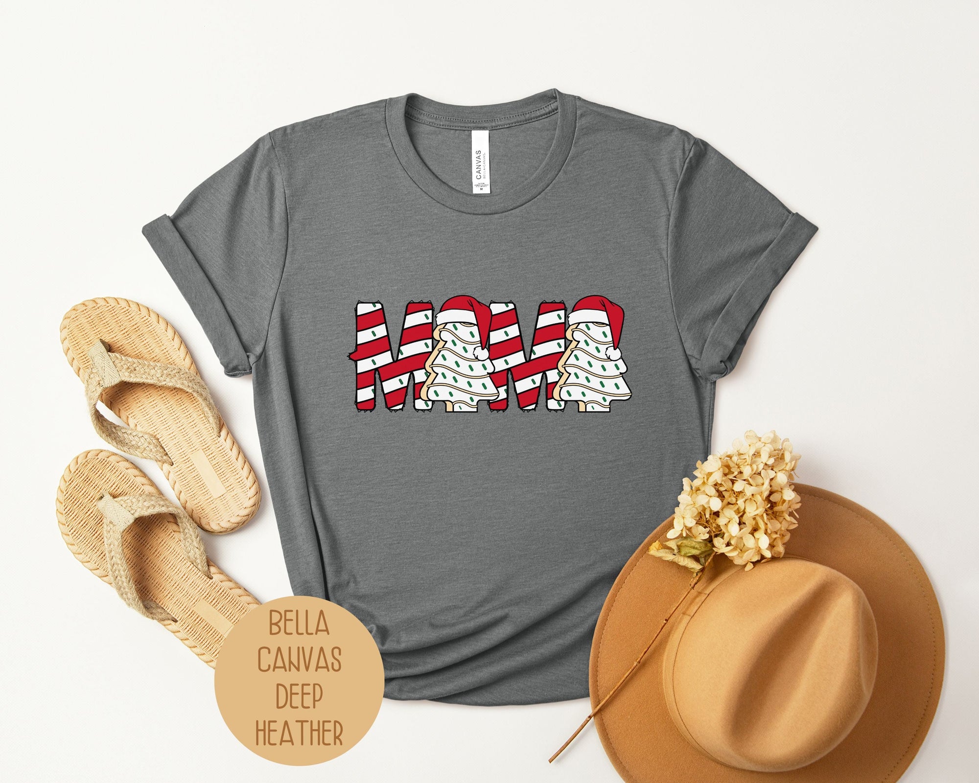 Mama Christmas Tree Cake Holiday Shirt-8
