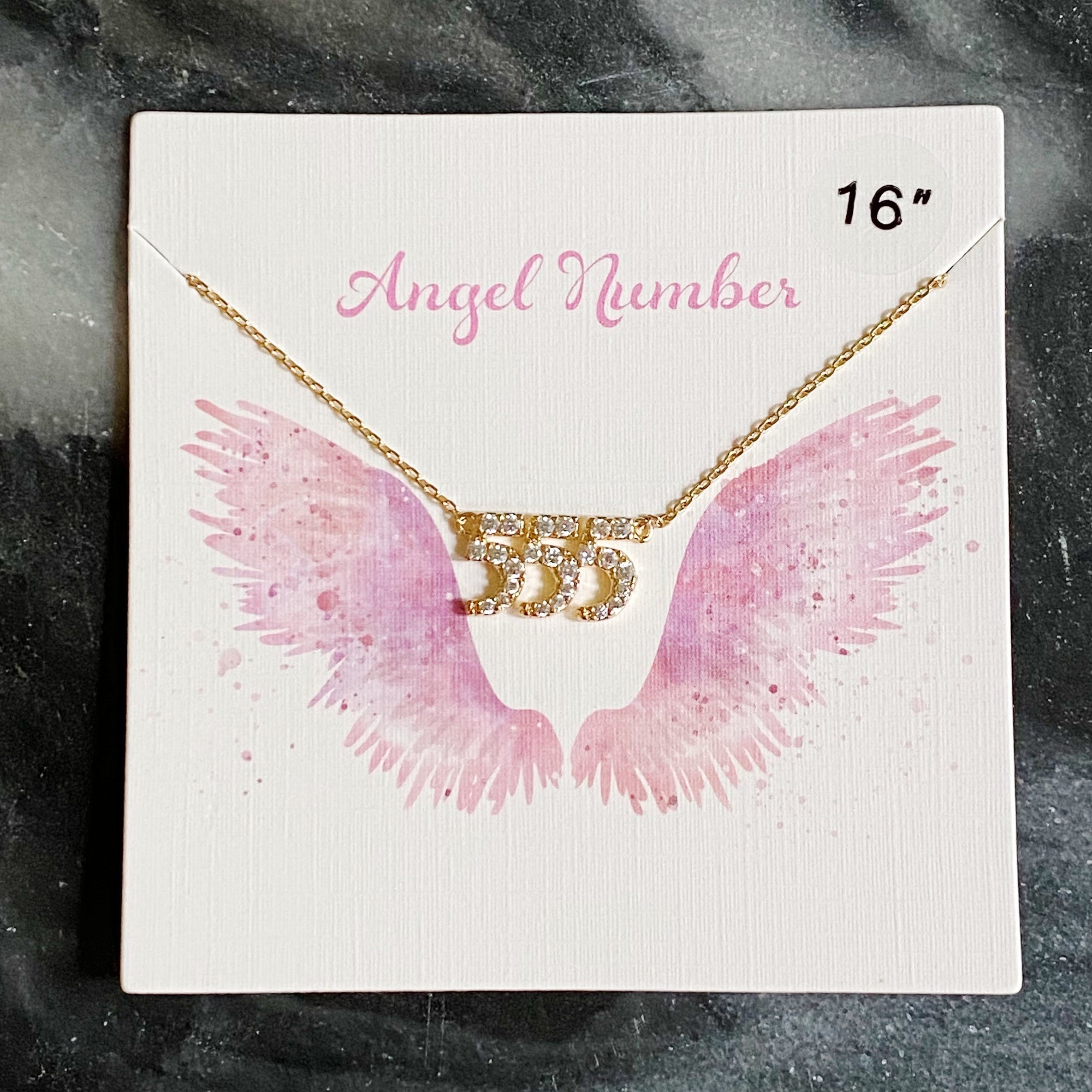 Dainty Angel Number Necklace-3