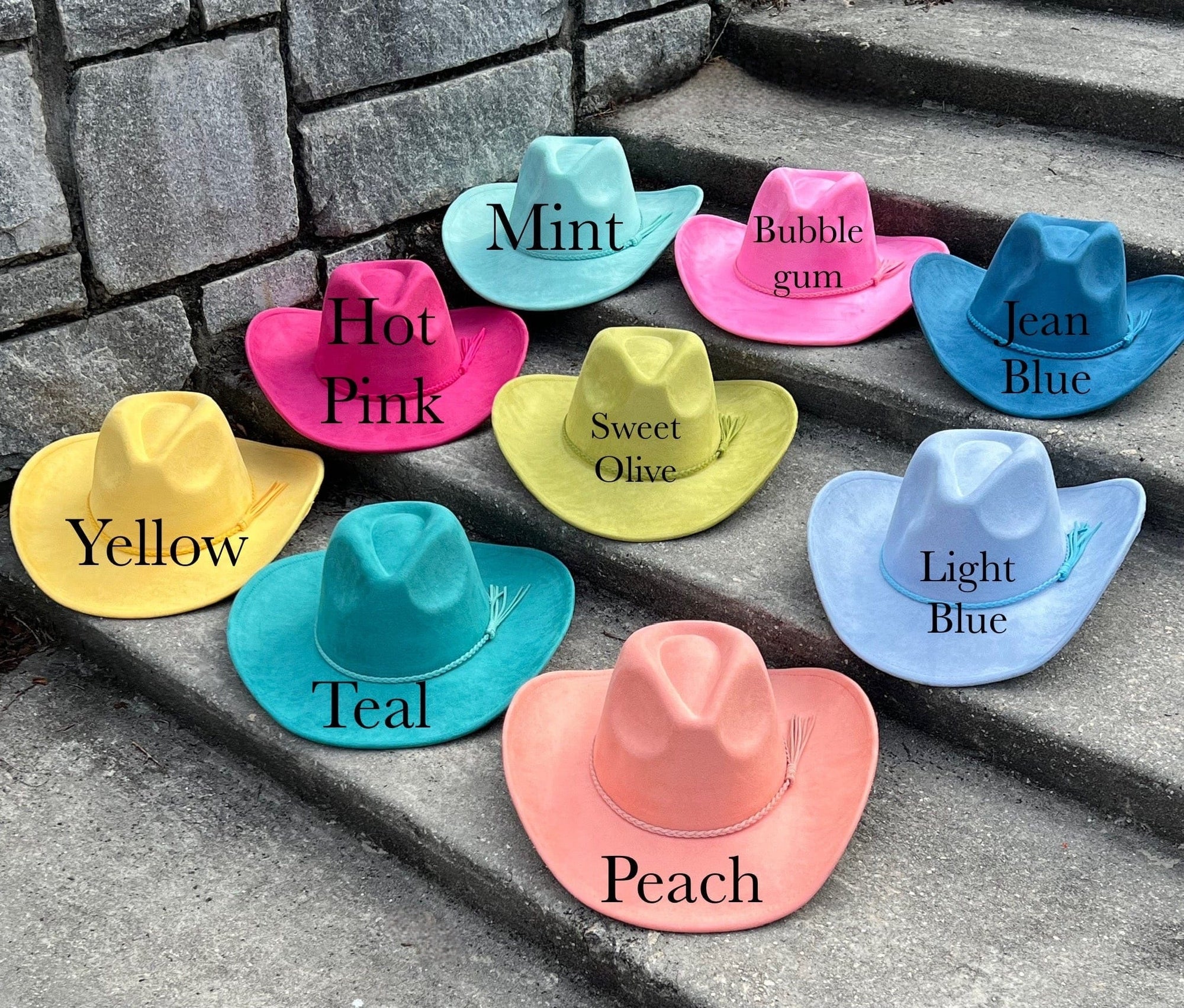 Rose Gold Suede Cowboy Hat-3