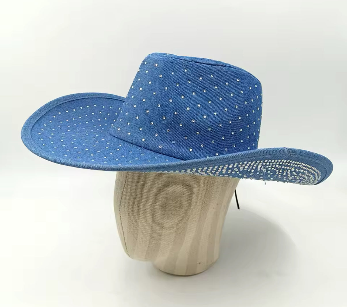 Diamond Embellishment Vegan Suede Cowboy Hat - Adjustable Fedora Style, Unisex, 56-58cm, Ethical & Cruelty-Free, Adjustable Straps Inside-5