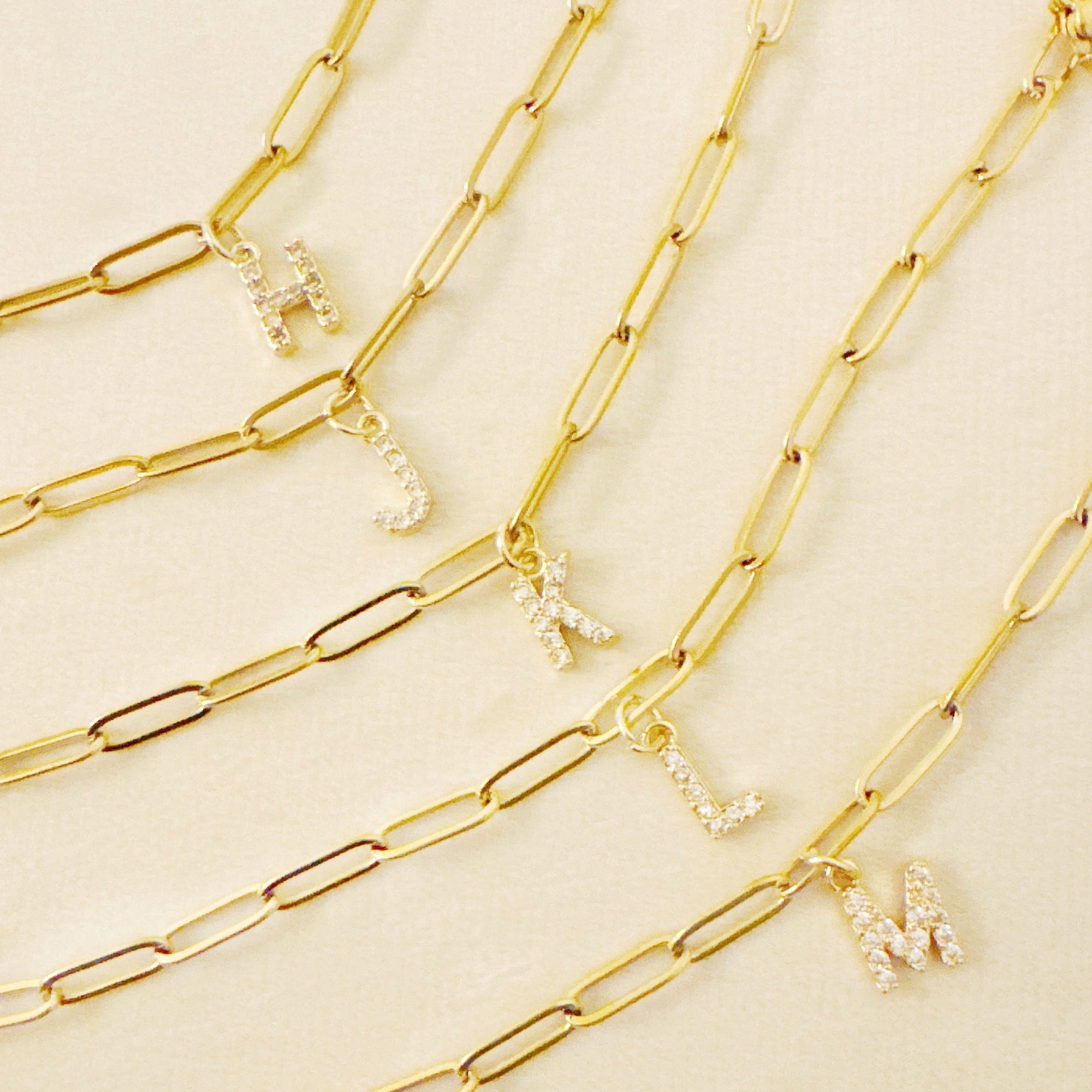 Oh Simple Initial Chain Bracelet-3