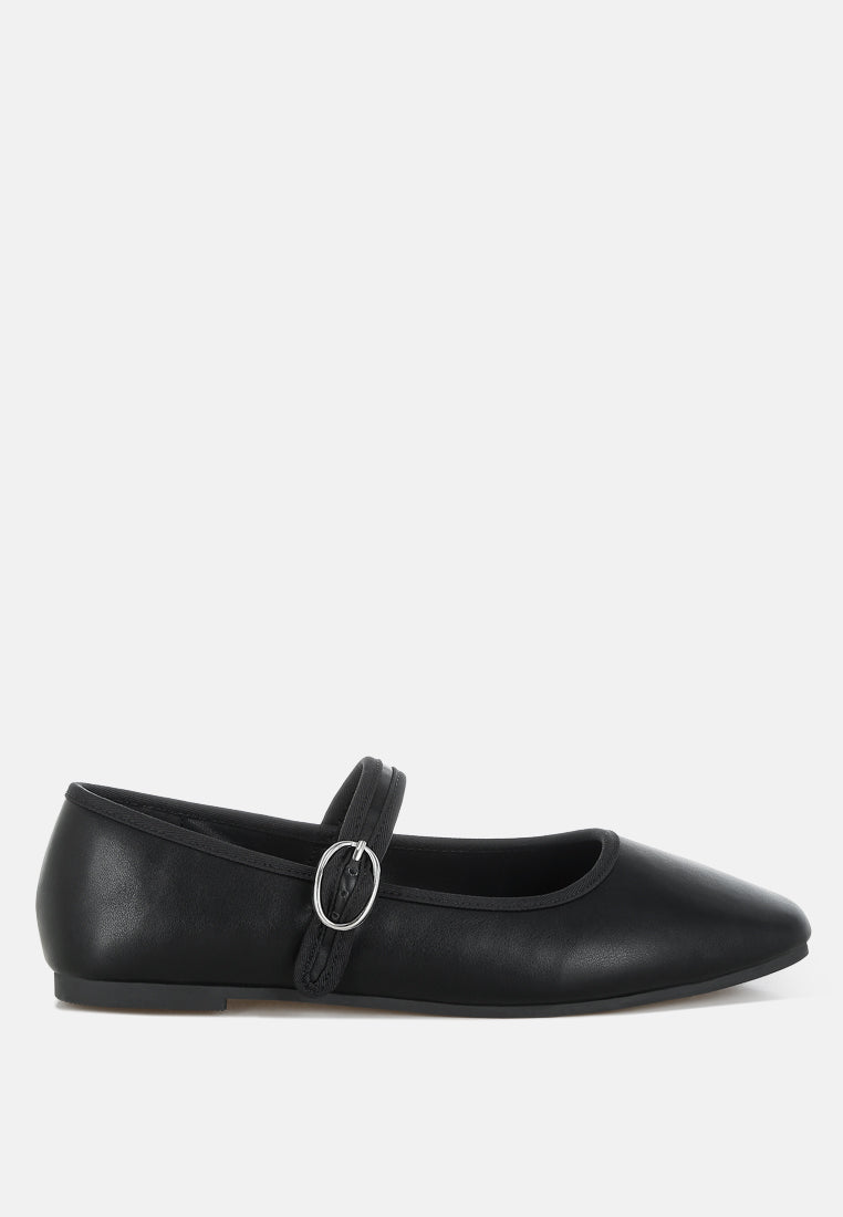 Iker Classic Denim Pin Buckle Ballerinas-5