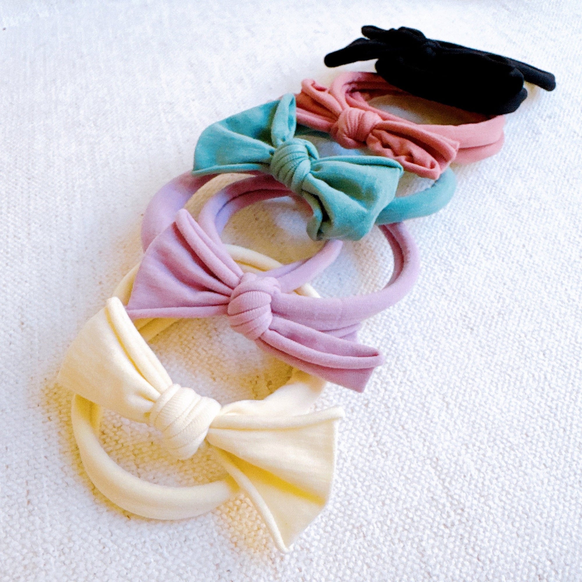 Jersey Bow Hair Ties Set Of 2-0