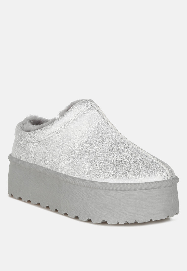Lottys Faux Leather Platform Classic Slip-On-1