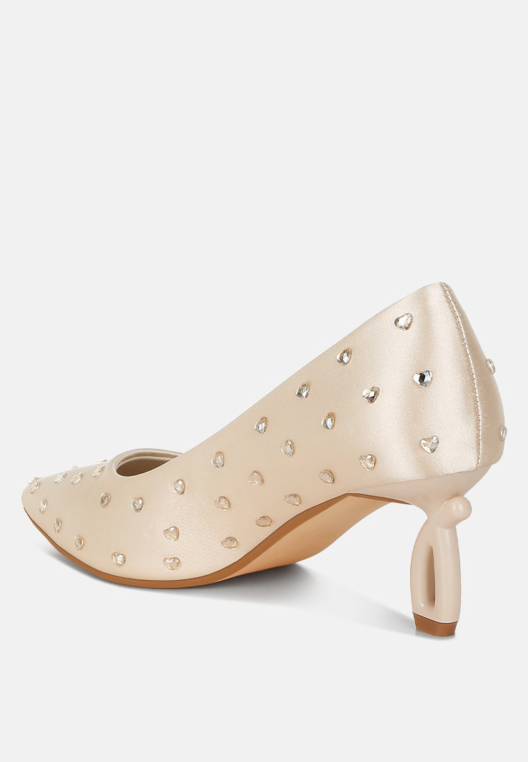Madhara Heart-Shaped Rhinestones Pumps-2