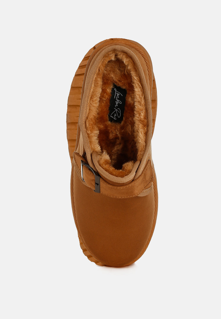 Mayfield Buckle Strap Fur Platform Classic Slip-On-3