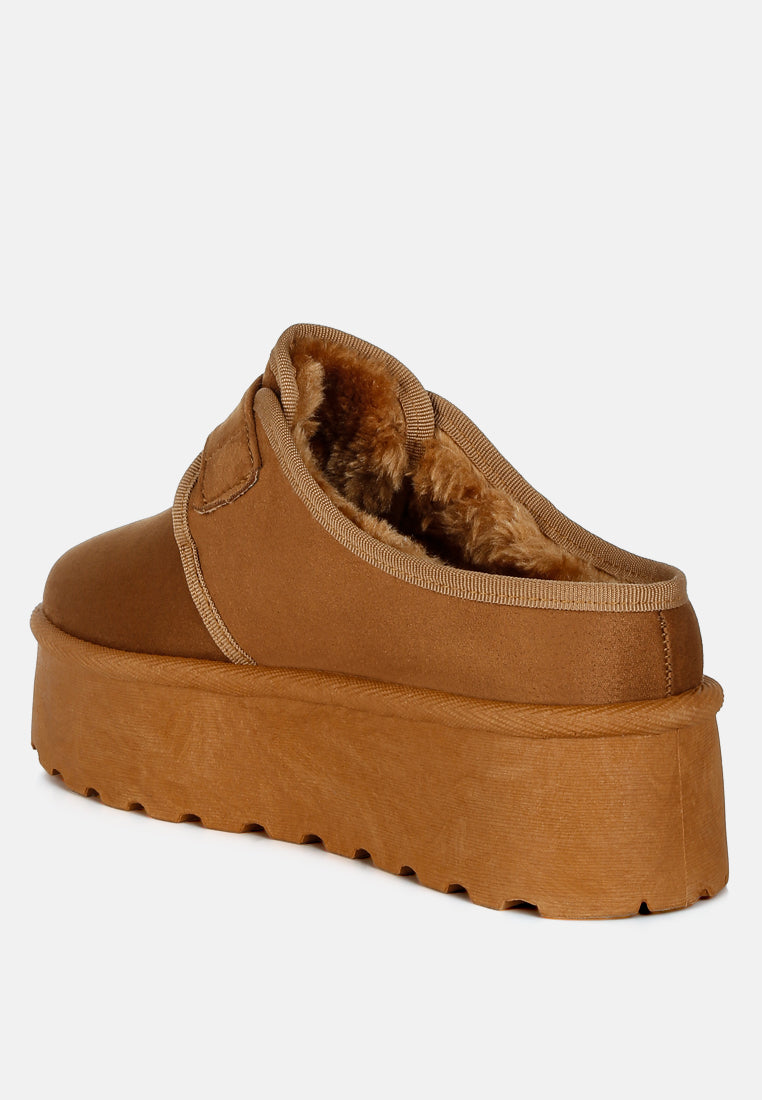 Mayfield Buckle Strap Fur Platform Classic Slip-On-2