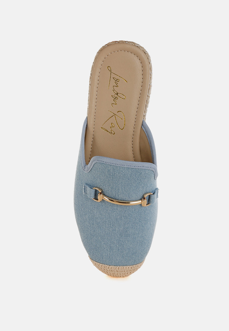Midori Denim Slip-On Mules-3