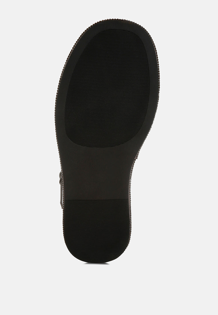 Nensis Rhinestone Embellished Flatform Sandals-4