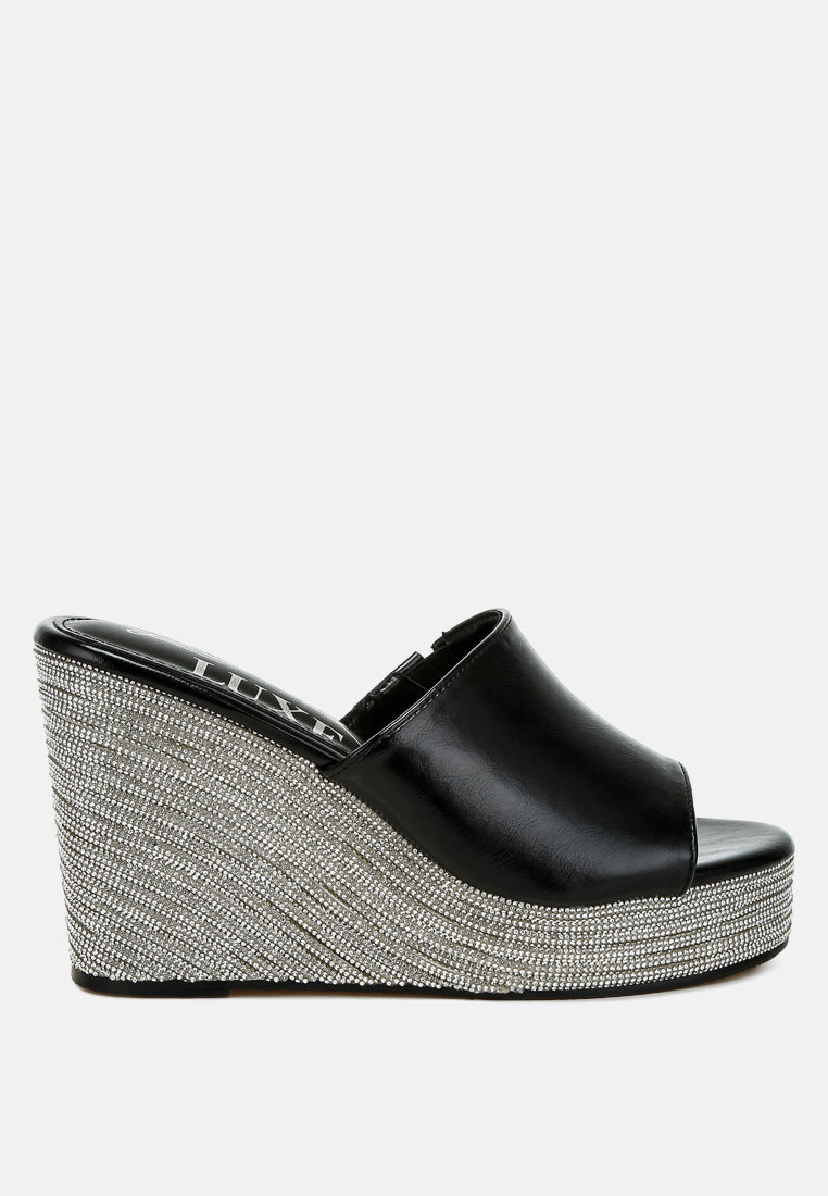 No Filter Wedge Heel Peep Toe Sandals-8